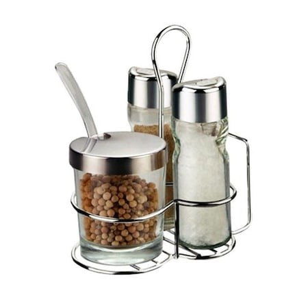 Set condimente Bohmann 5 piese cu suport inox