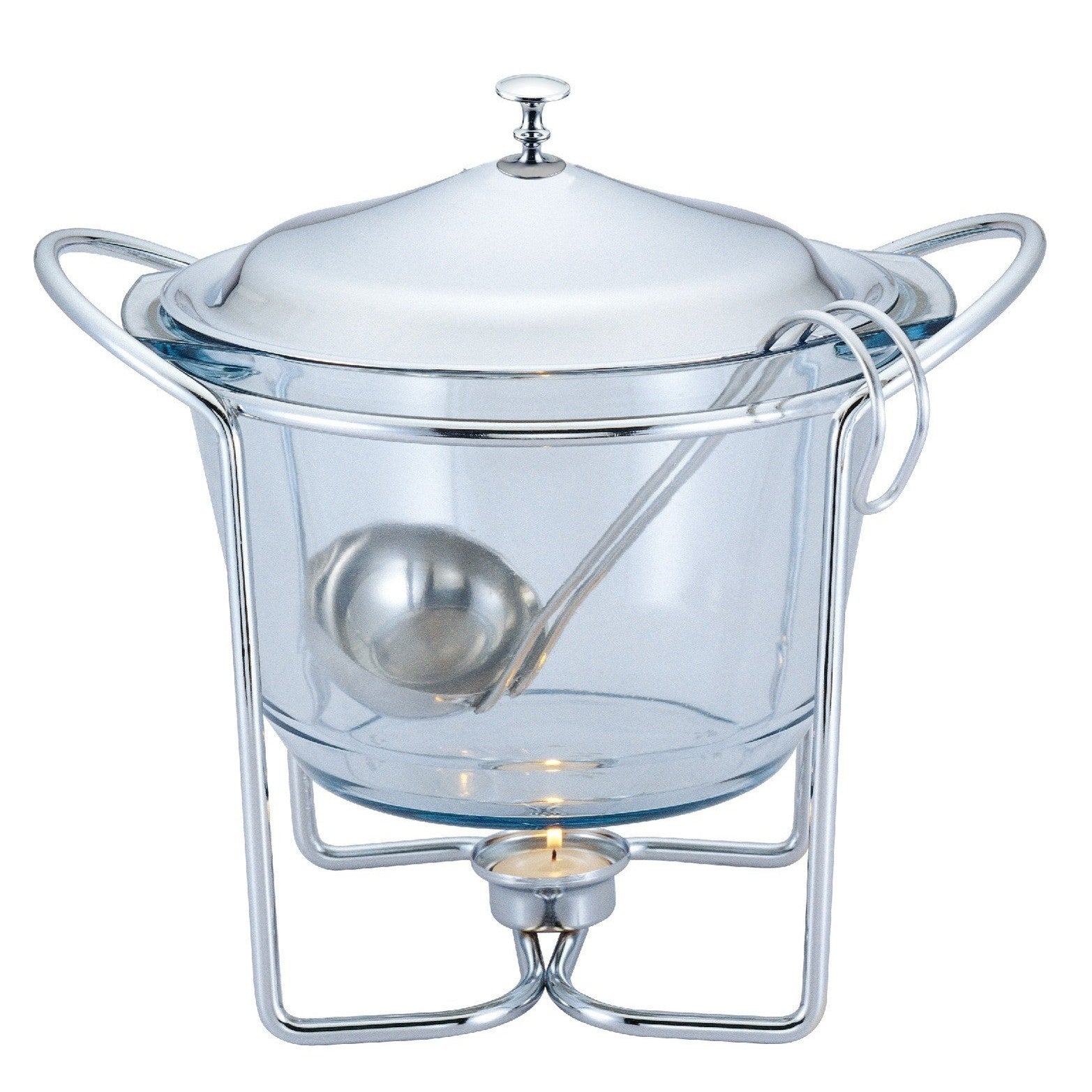 Chafing Dish rotund 4L cu suport si capac inox