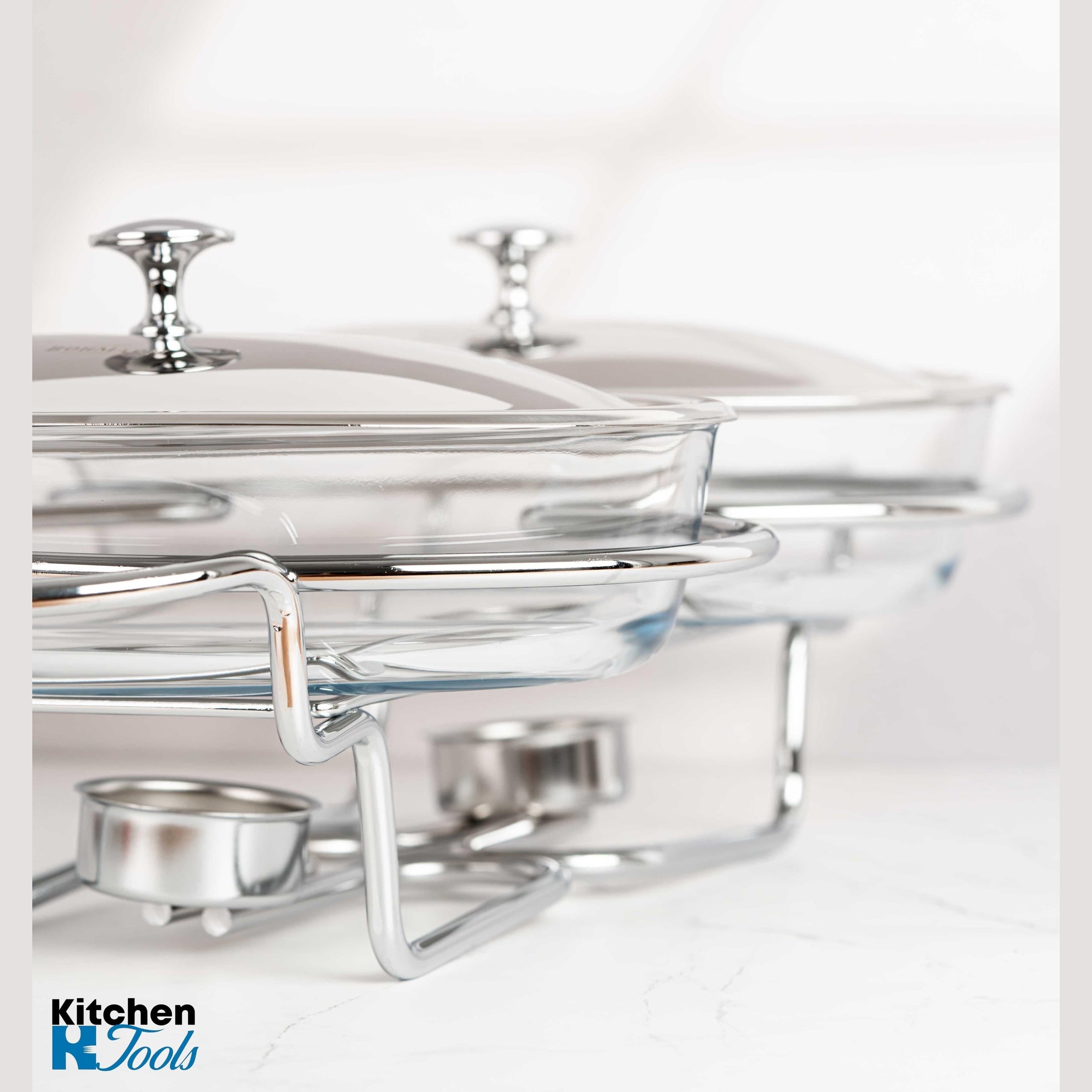 Vase termorezistente 3L cu suport inox