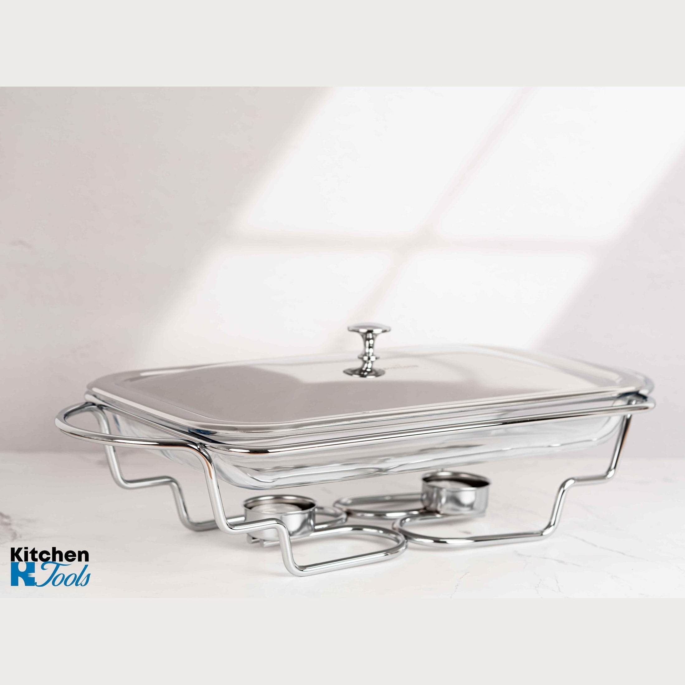 Vas sticlă termo 3L cu capac și suport inox