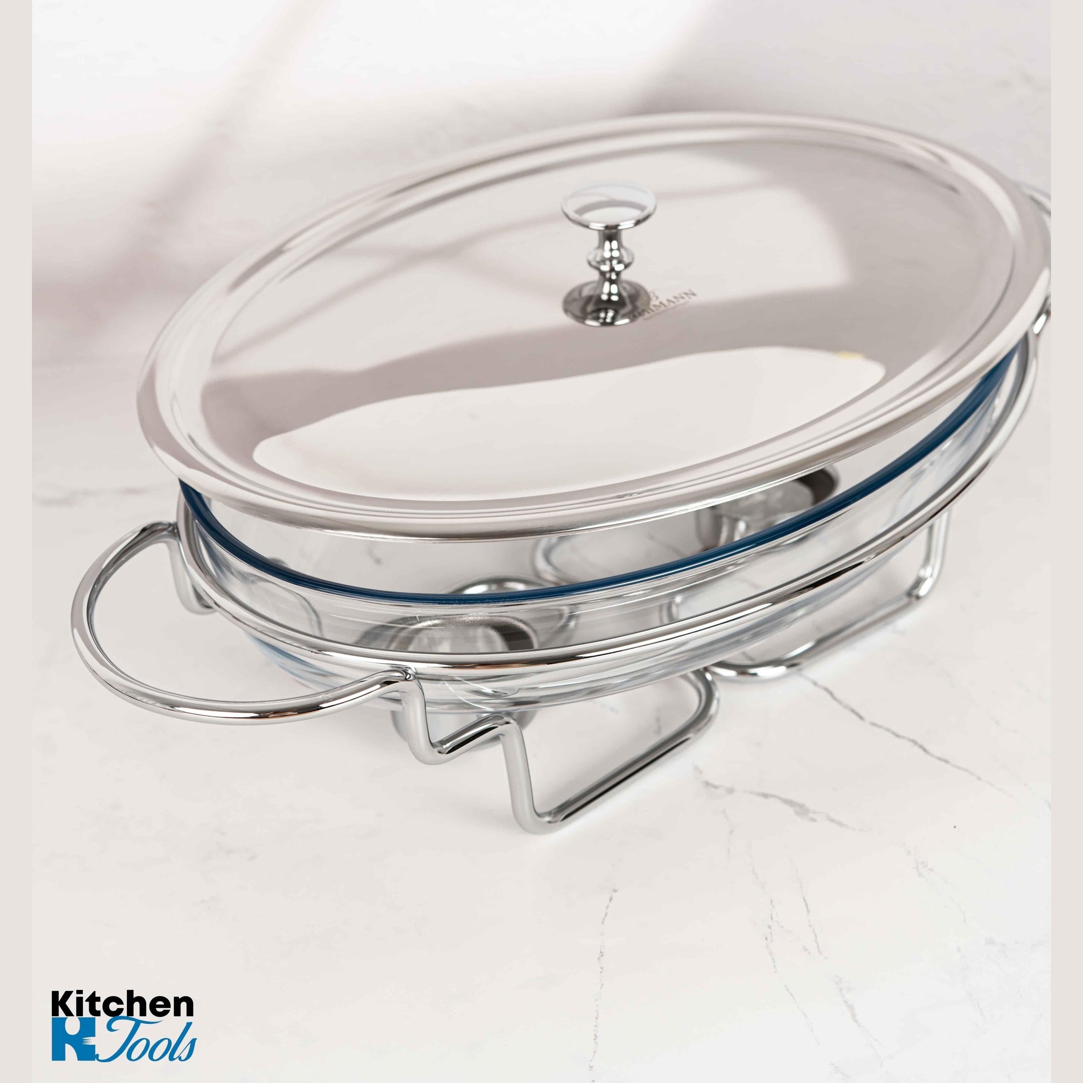 Chafing Dish 3L cu Capac și Suport Inox