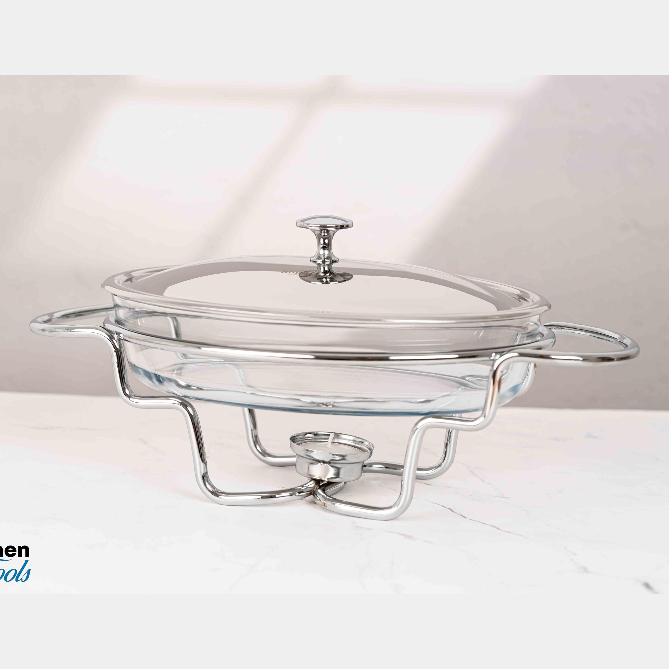 Chafing Dish 3L cu Capac și Suport Inox