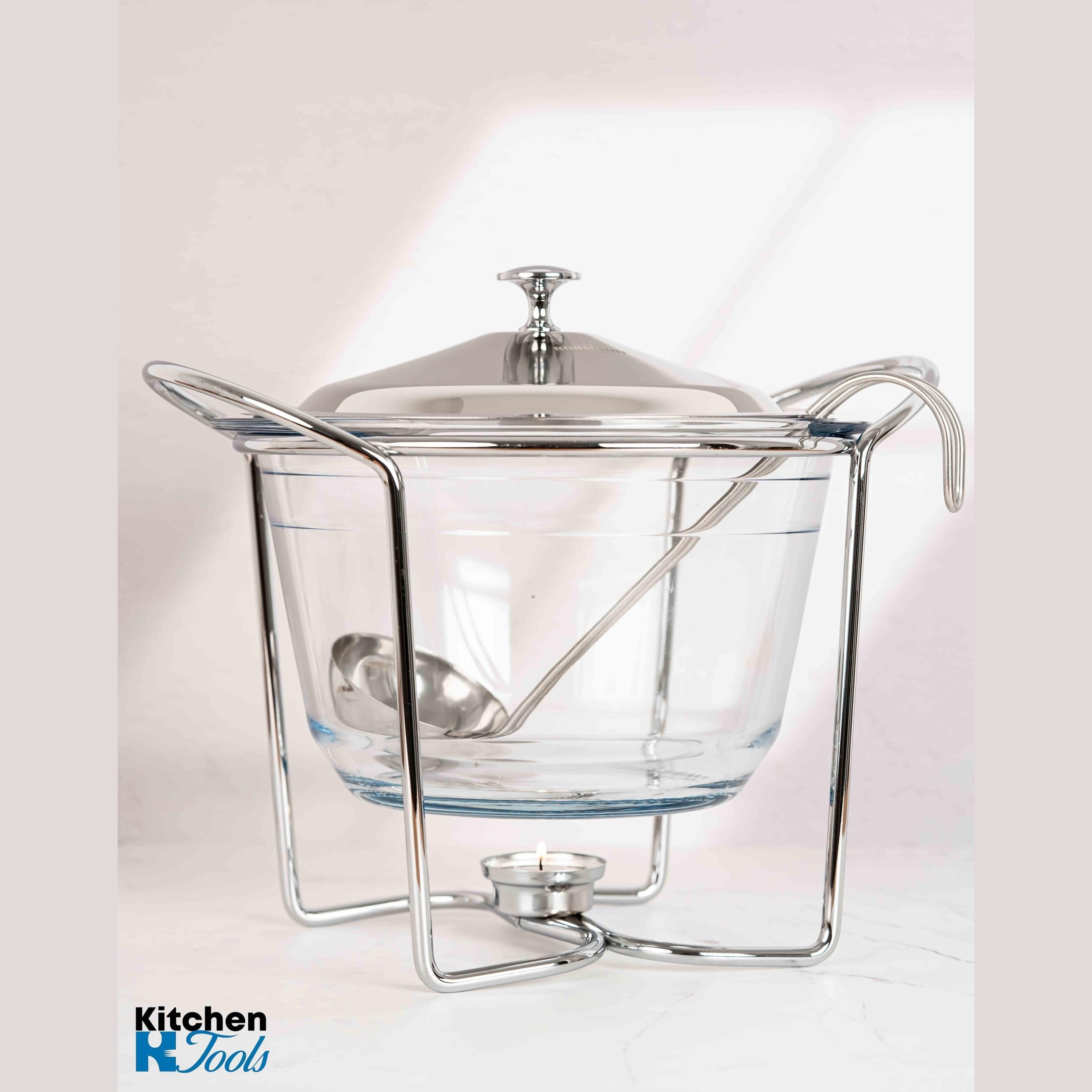 Chafing Dish rotund 4L cu suport si capac inox