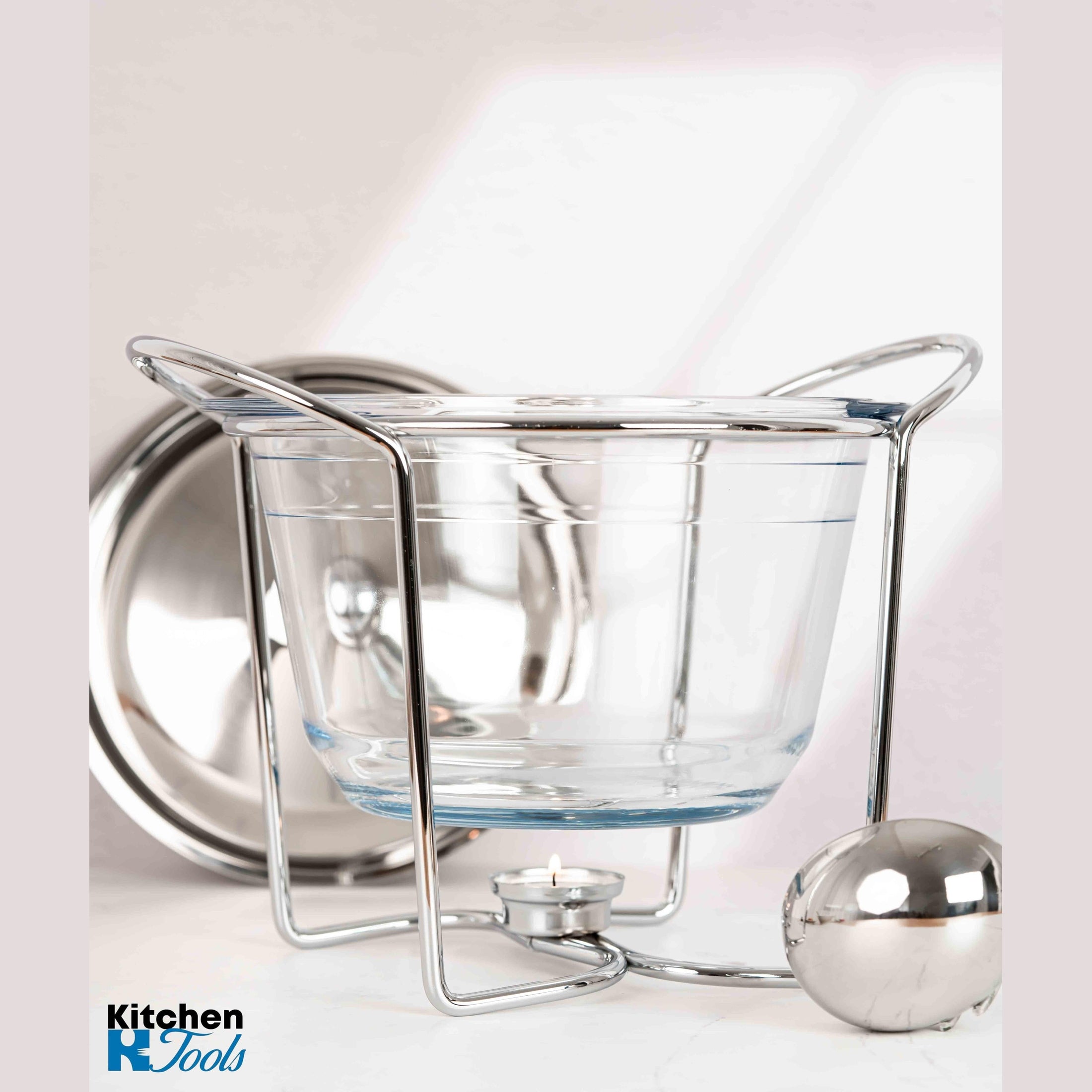 Chafing Dish rotund 4L cu suport si capac inox