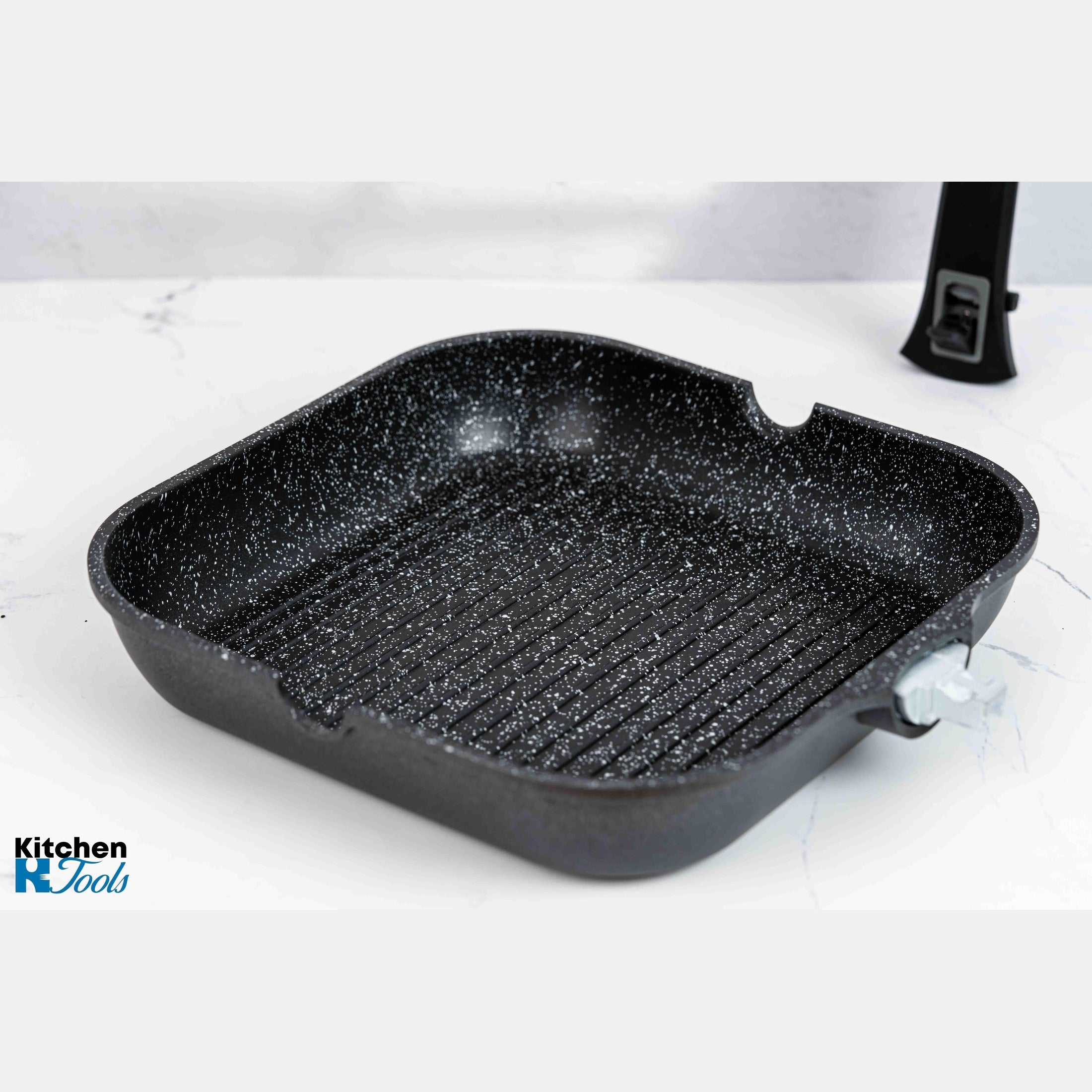 Tigaie grill Bohmann, 28cm, aluminiu antiaderent