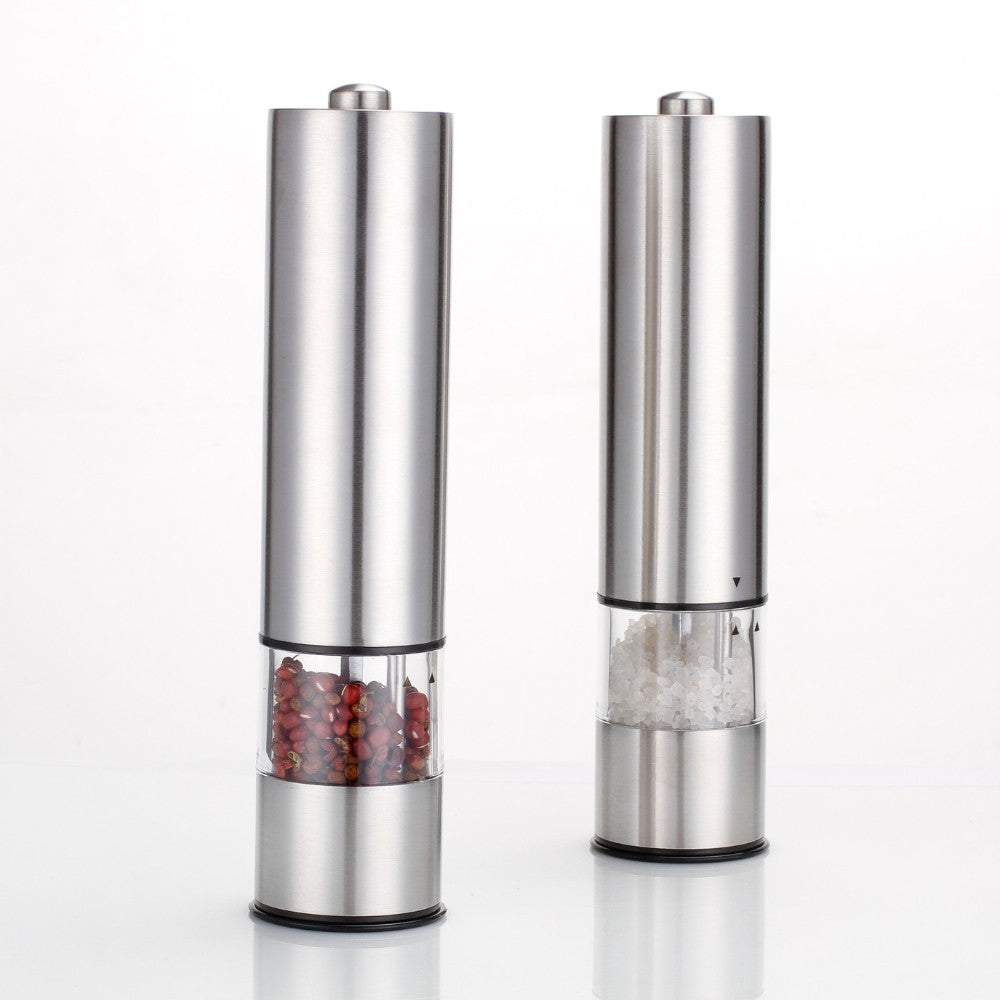 Râșniță electrică sare și piper Bohmann argintiu