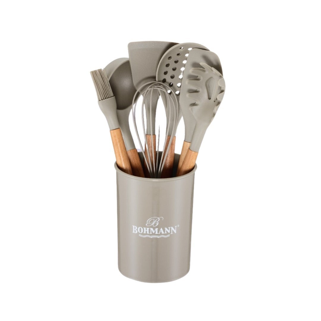 Set ustensile bucatarie Bohmann, 8 piese, gri