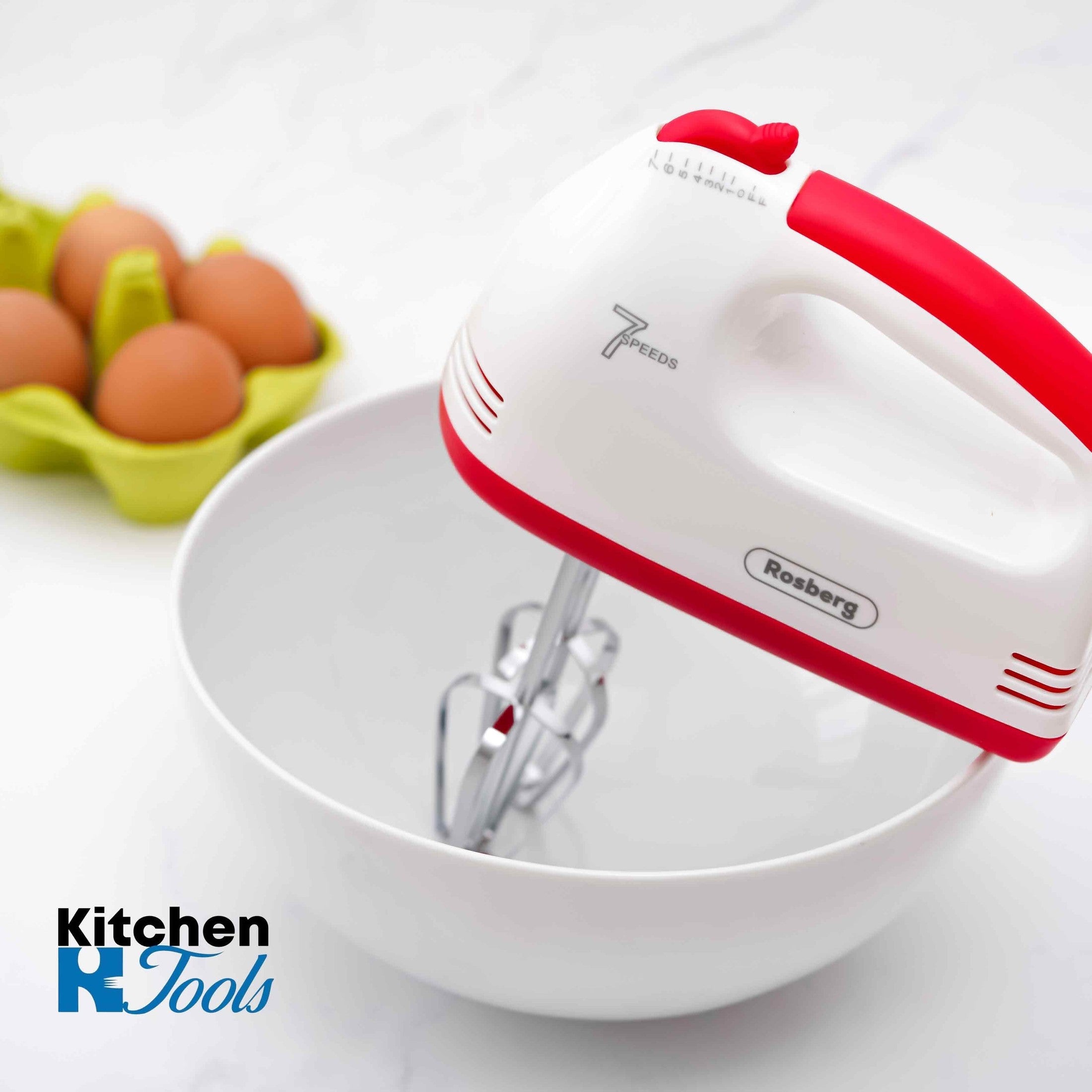 Mixer de mana Rosberg rosu cu 7 viteze