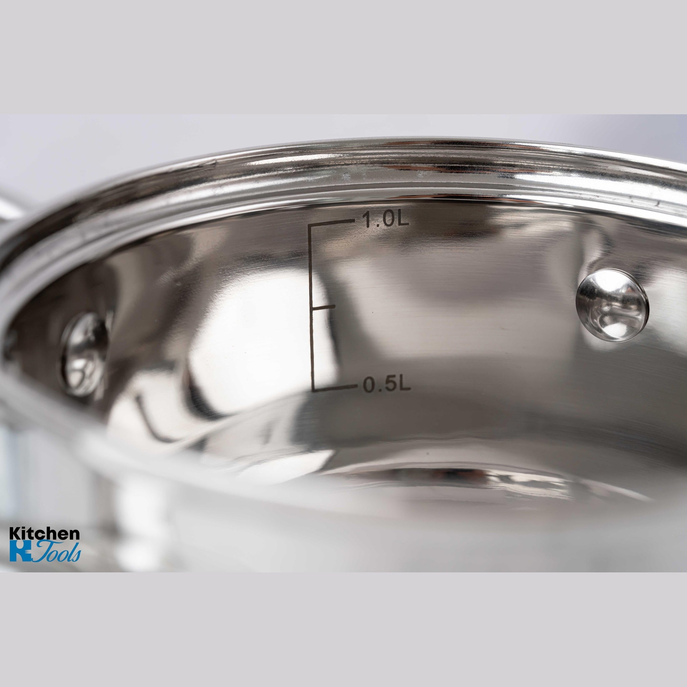 Cratiță din inox 1000ml cu capac din sticlă Bohmann