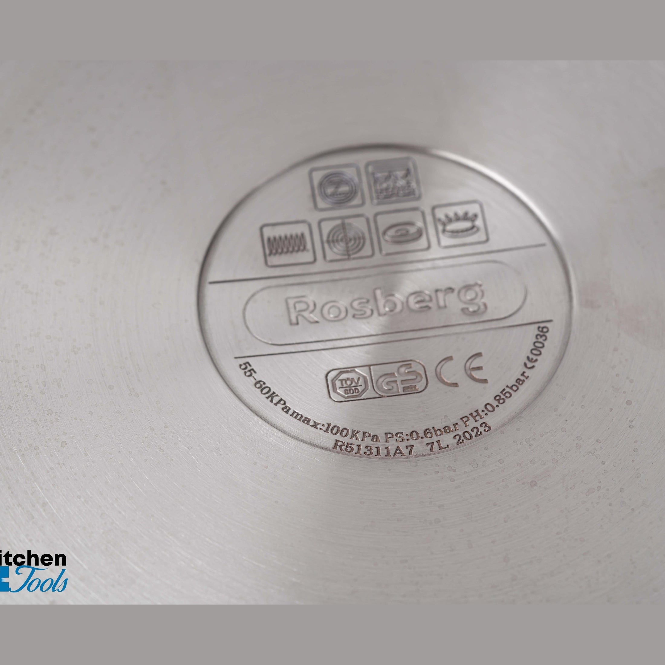 Oala sub presiune Rosberg 5L cu capac din sticlă