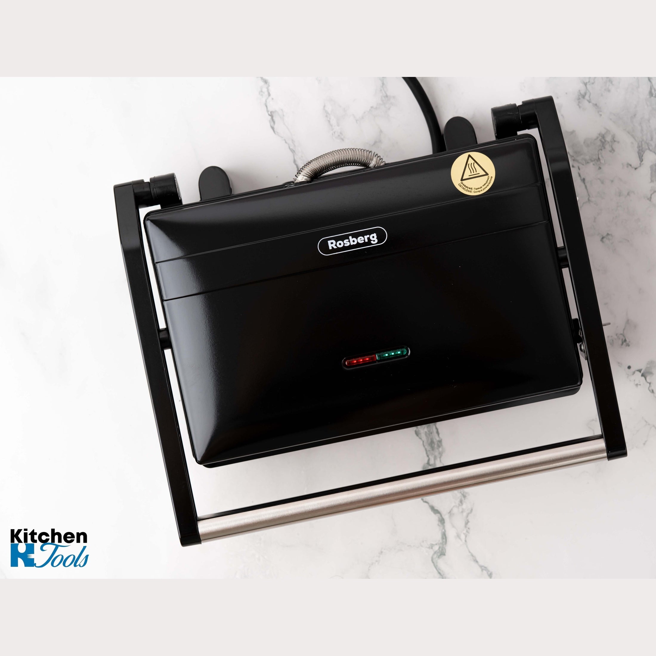 Panini Grill Rosberg 1300W cu Plăci Antiaderente