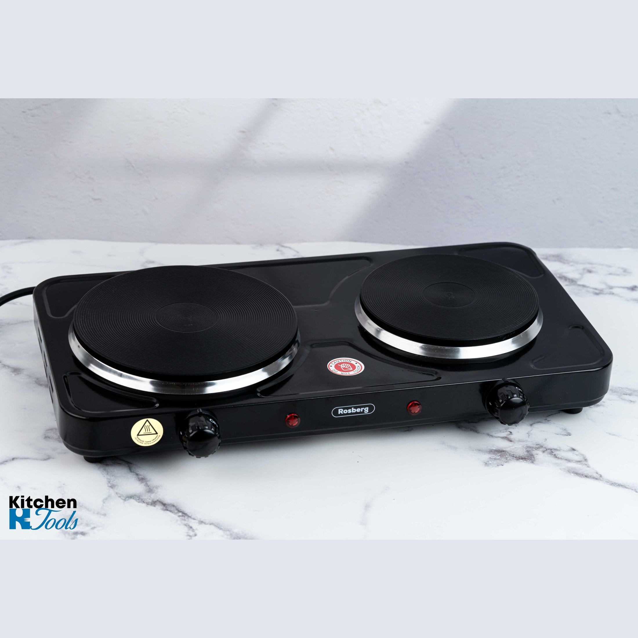 Plita electrica dubla 2500 W, 51x26x6 cm, Rosberg