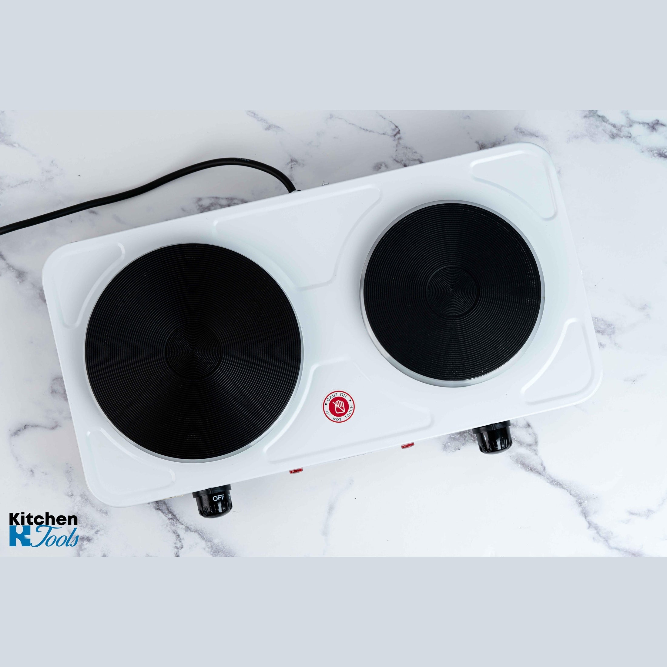 Plita electrica Rosberg, 2 arzatoare, alb