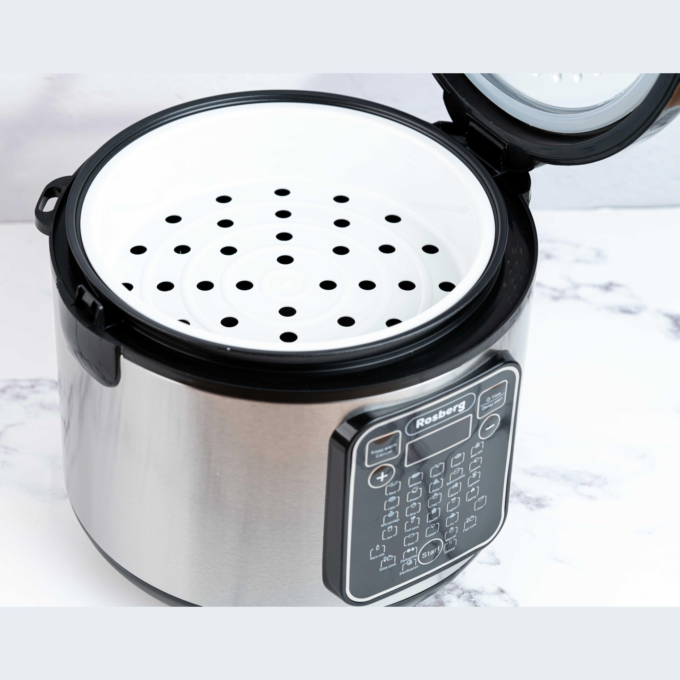 Multicooker Rosberg din inox, 5L, 780W