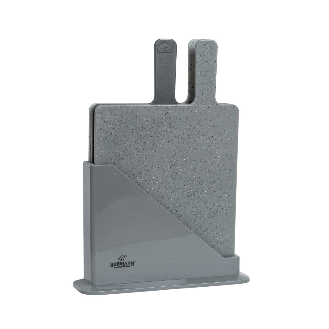 Set 3 Tocătoare Plastic Bohmann, 23.5x20x0.55cm, Gri