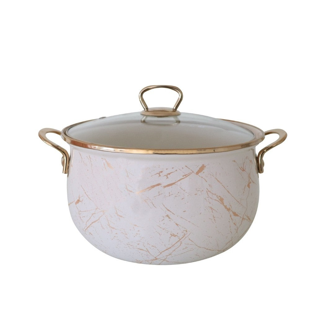 Cratiță Emailată Goldmann 26x16cm cu Manere Aurii