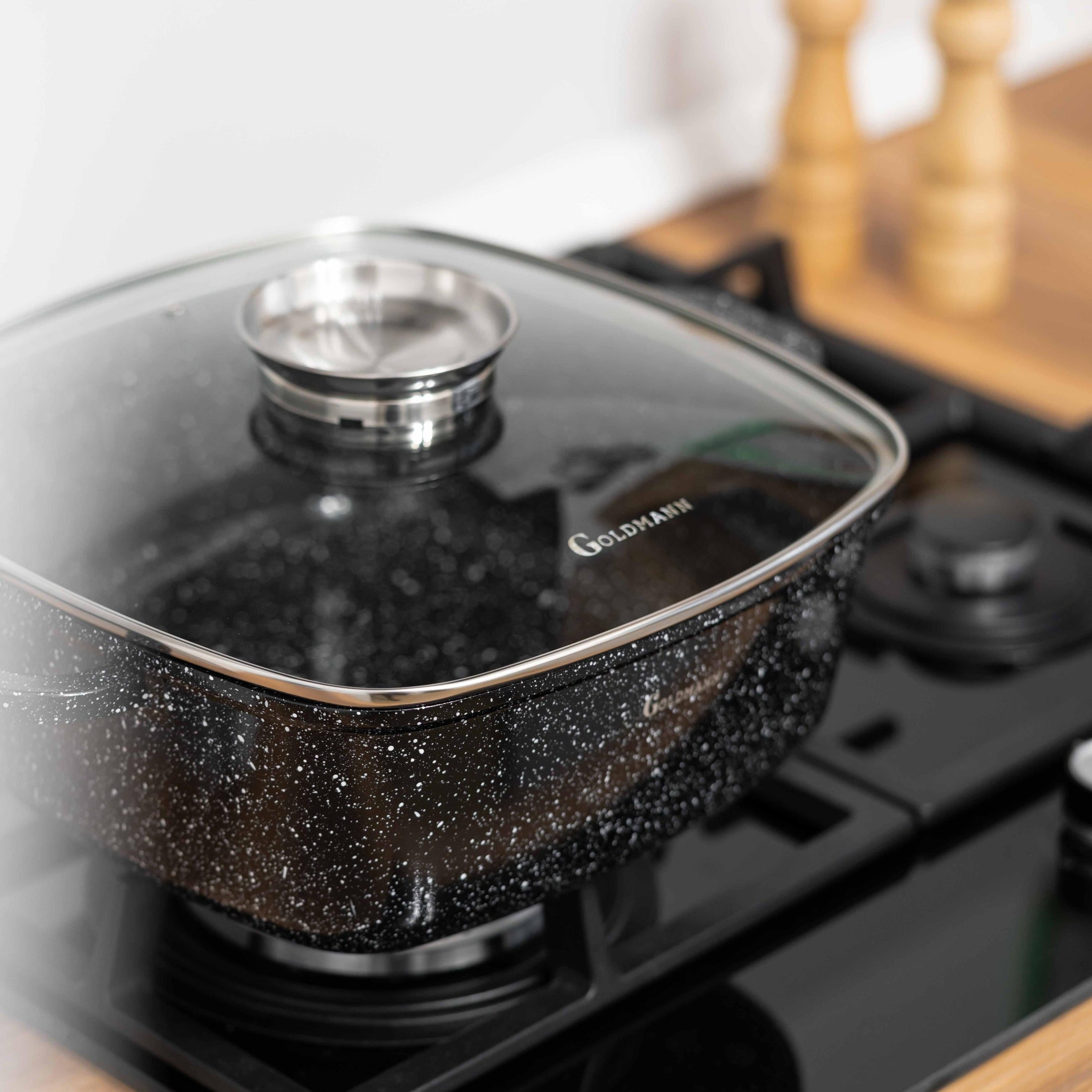 Roaster aluminiu cu capac termorezistent Goldmann