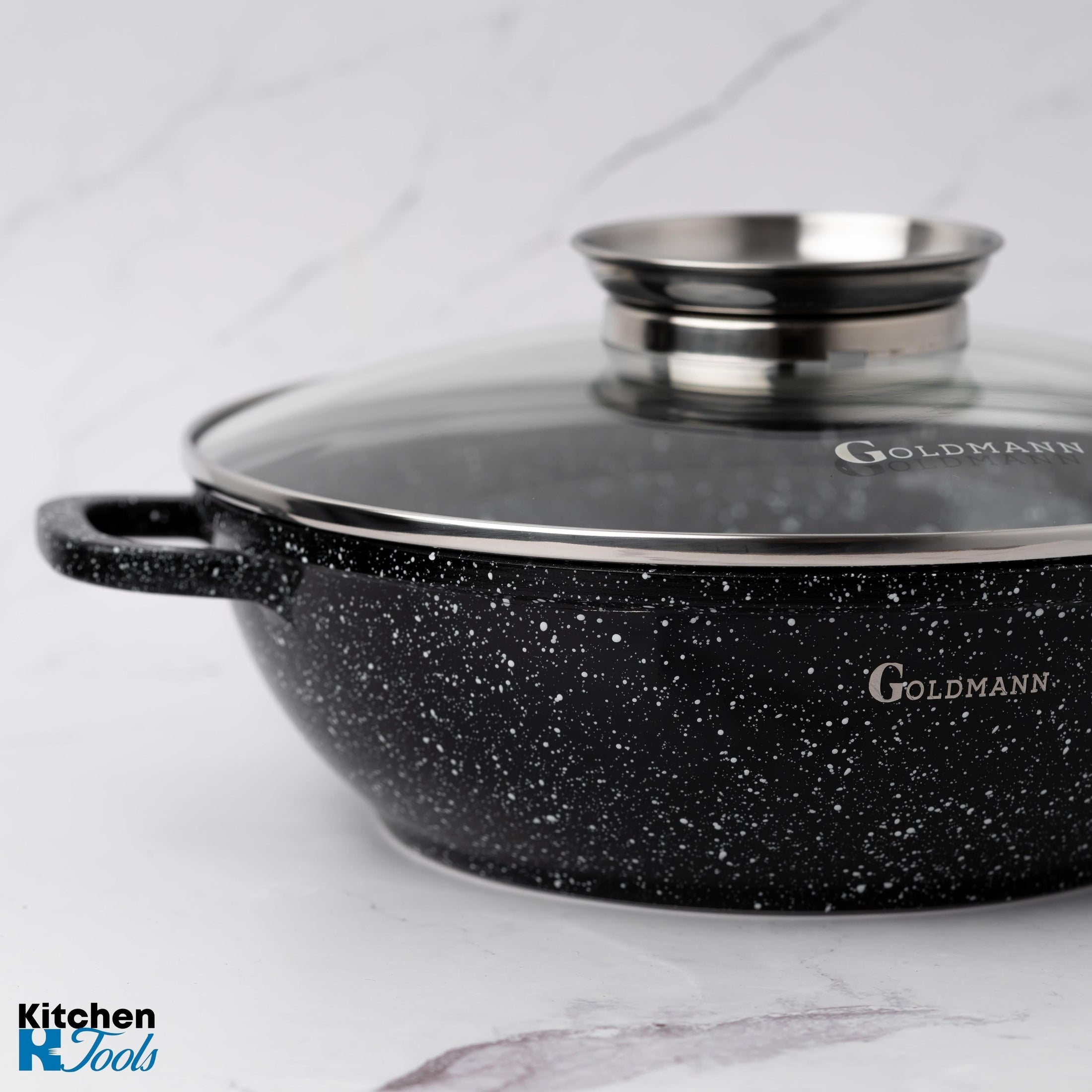 Cratita aluminiu turnat Goldmann 28x8 cm cu capac