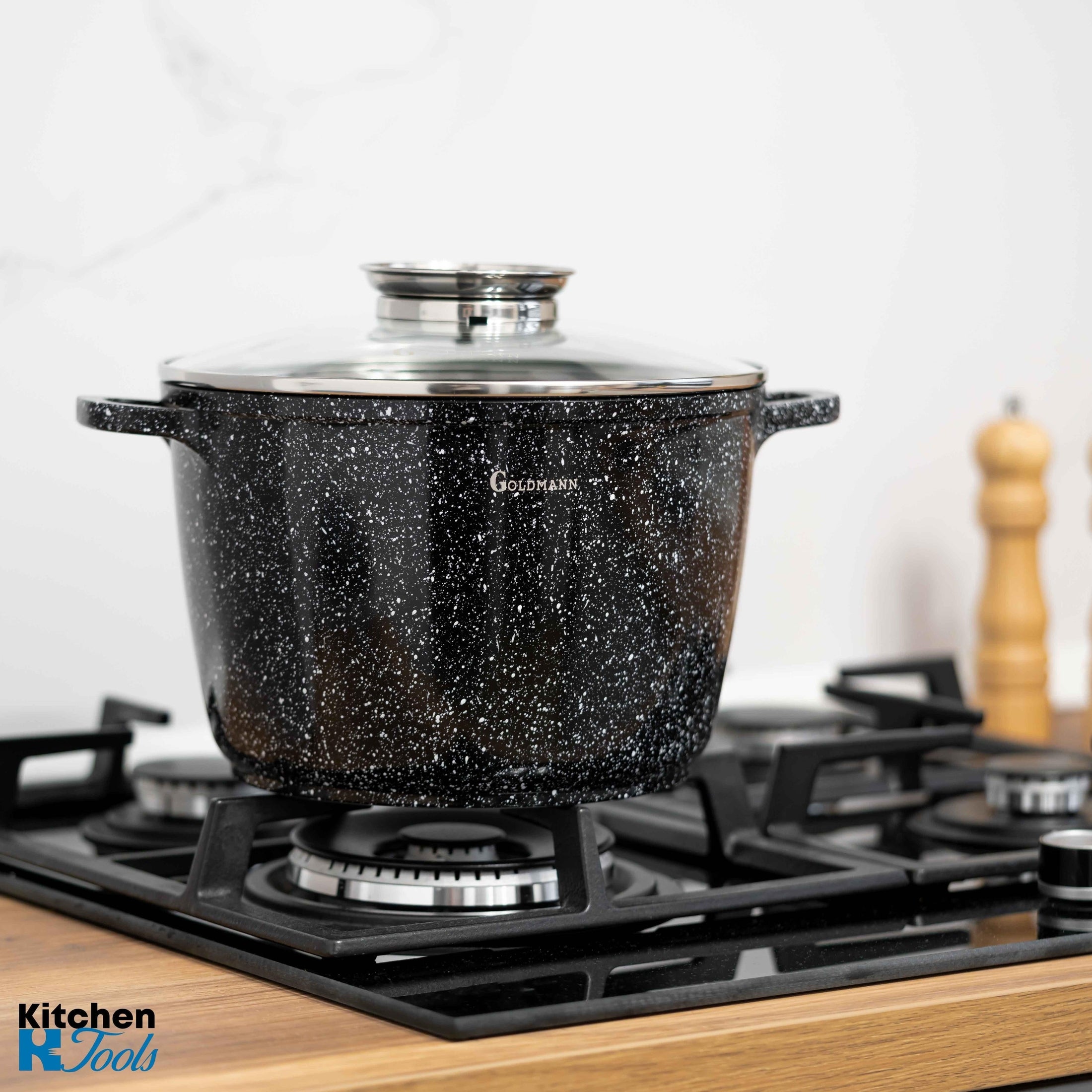 Oală aluminiu 6.2L, acoperire ceramică Goldmann