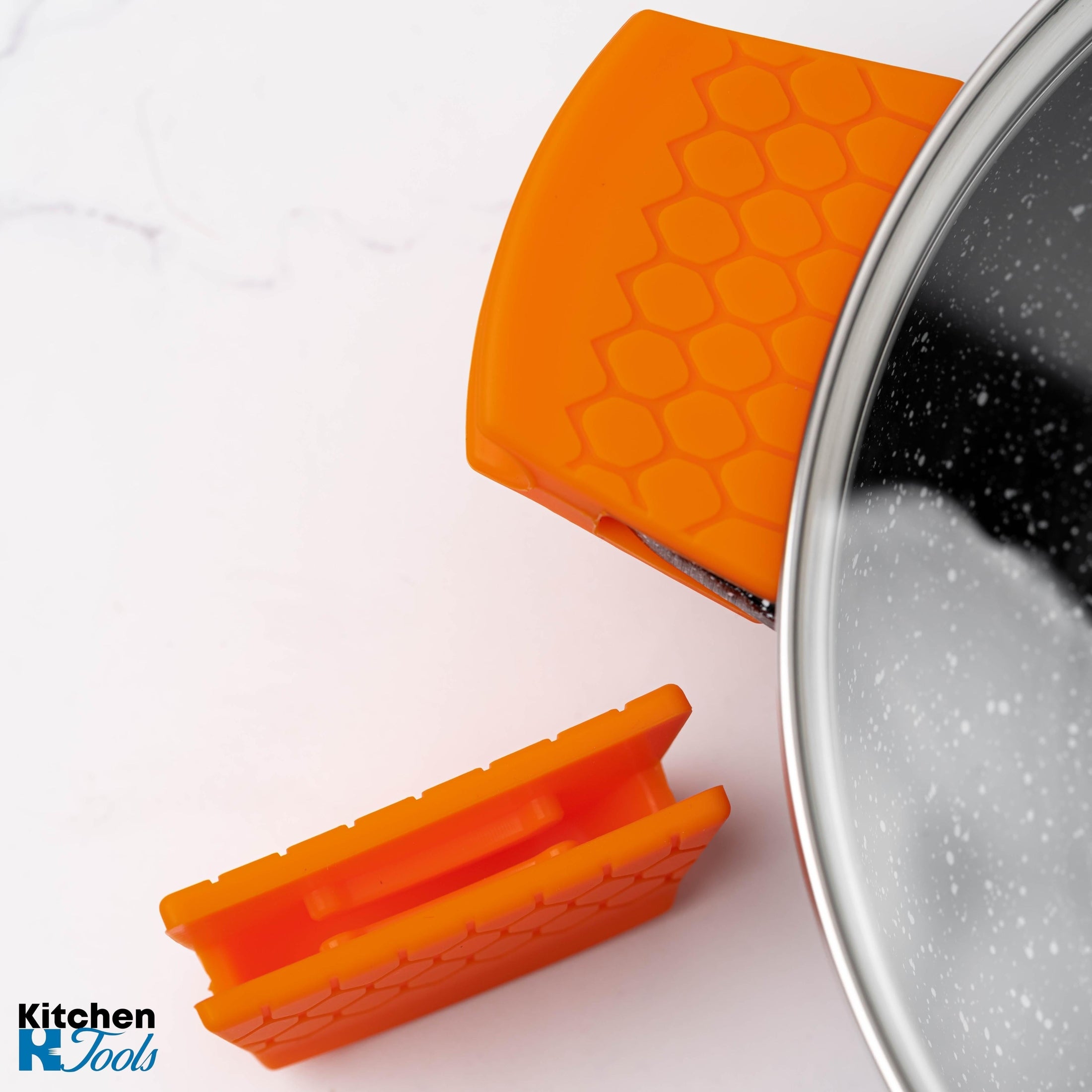 Maner silicon portocaliu pentru oale/cratite