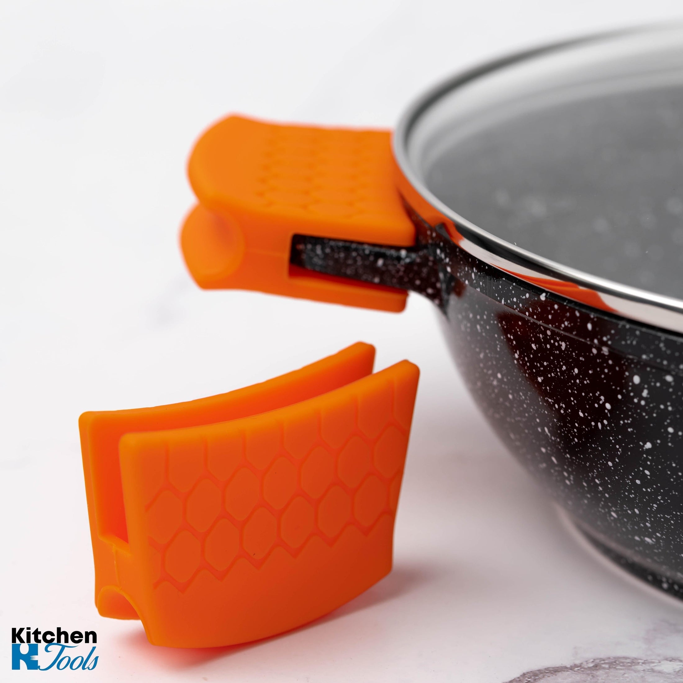 Maner silicon portocaliu pentru oale/cratite