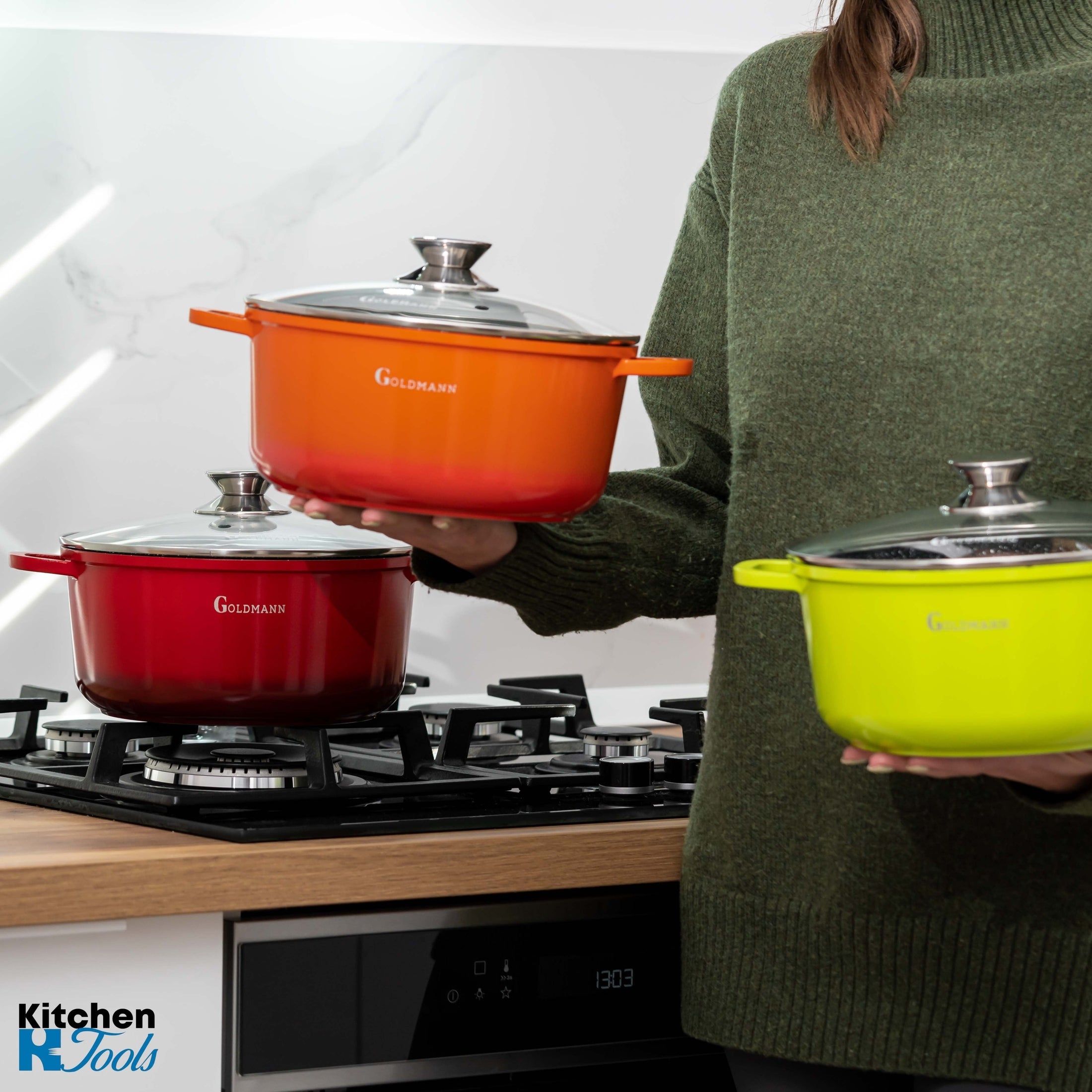 Cratiță Marmorată Antiaderentă 4.5L cu Capac Sticlă