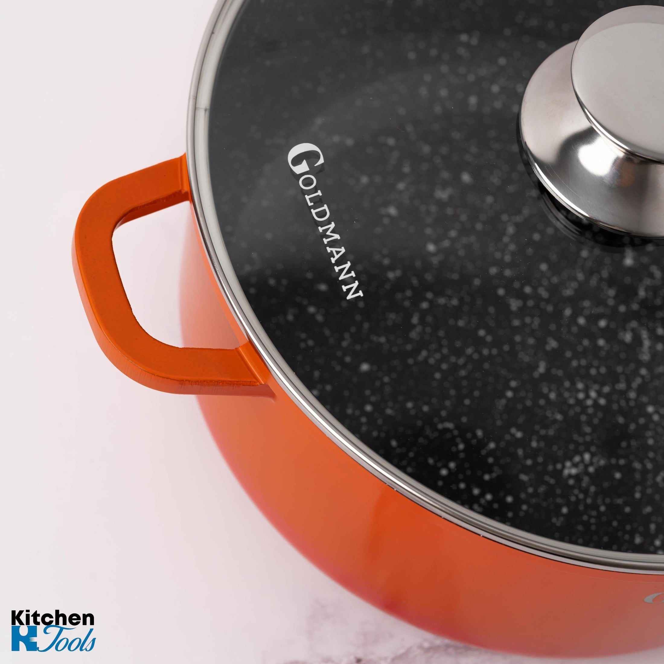 Cratită Marmorată Antiaderentă 2.3L Goldmann cu Capac