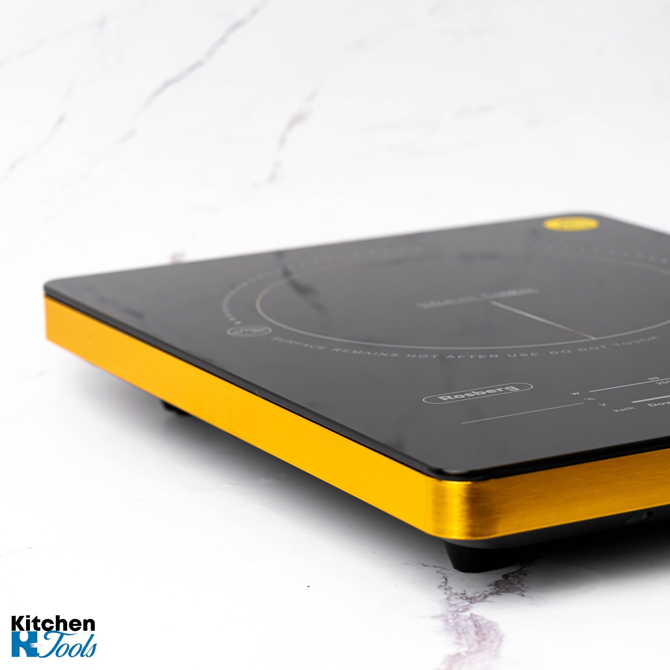 Plita Ceramica Rosberg, 2000W, 29x37cm, Cristal Negru