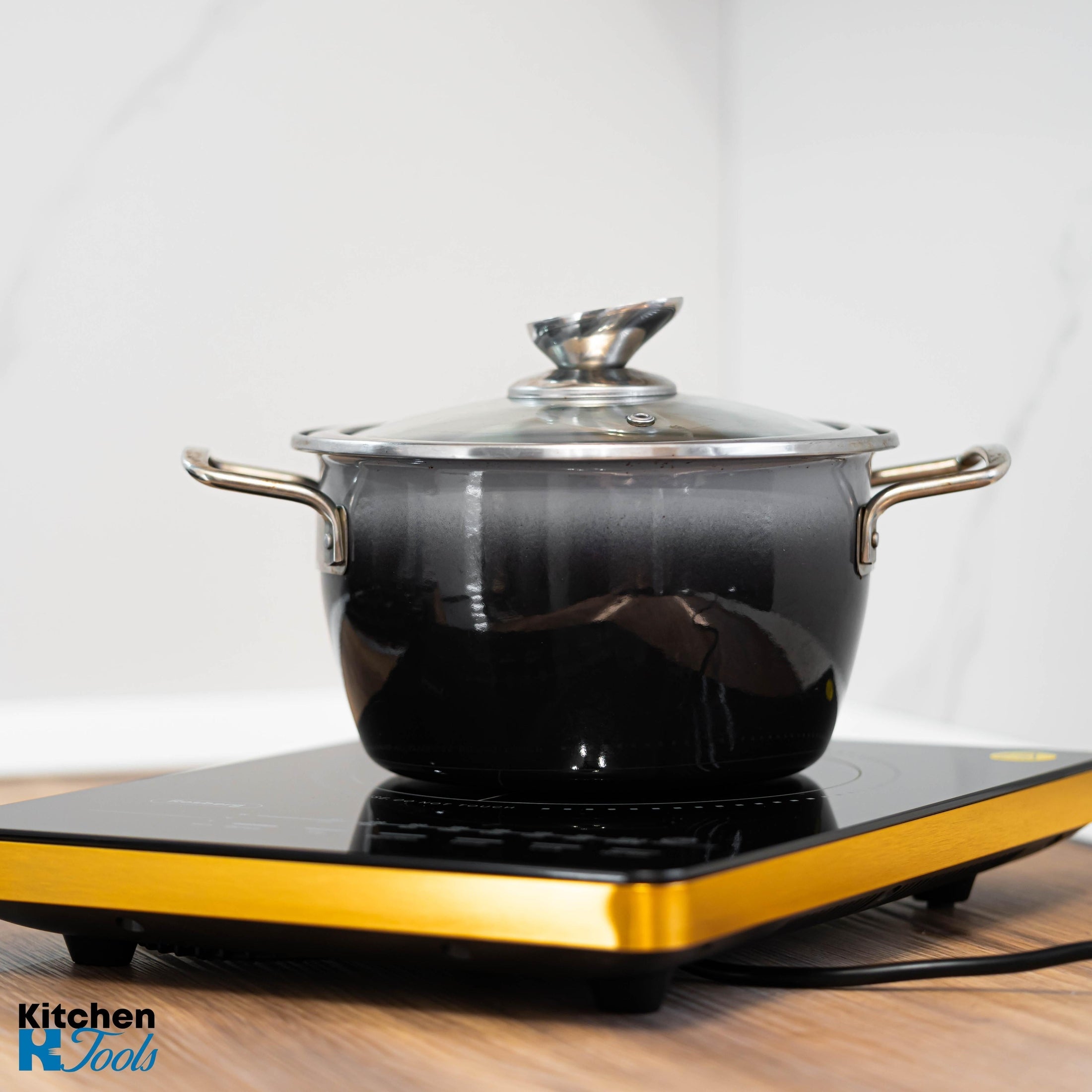 Plita Ceramica Rosberg, 2000W, 29x37cm, Cristal Negru