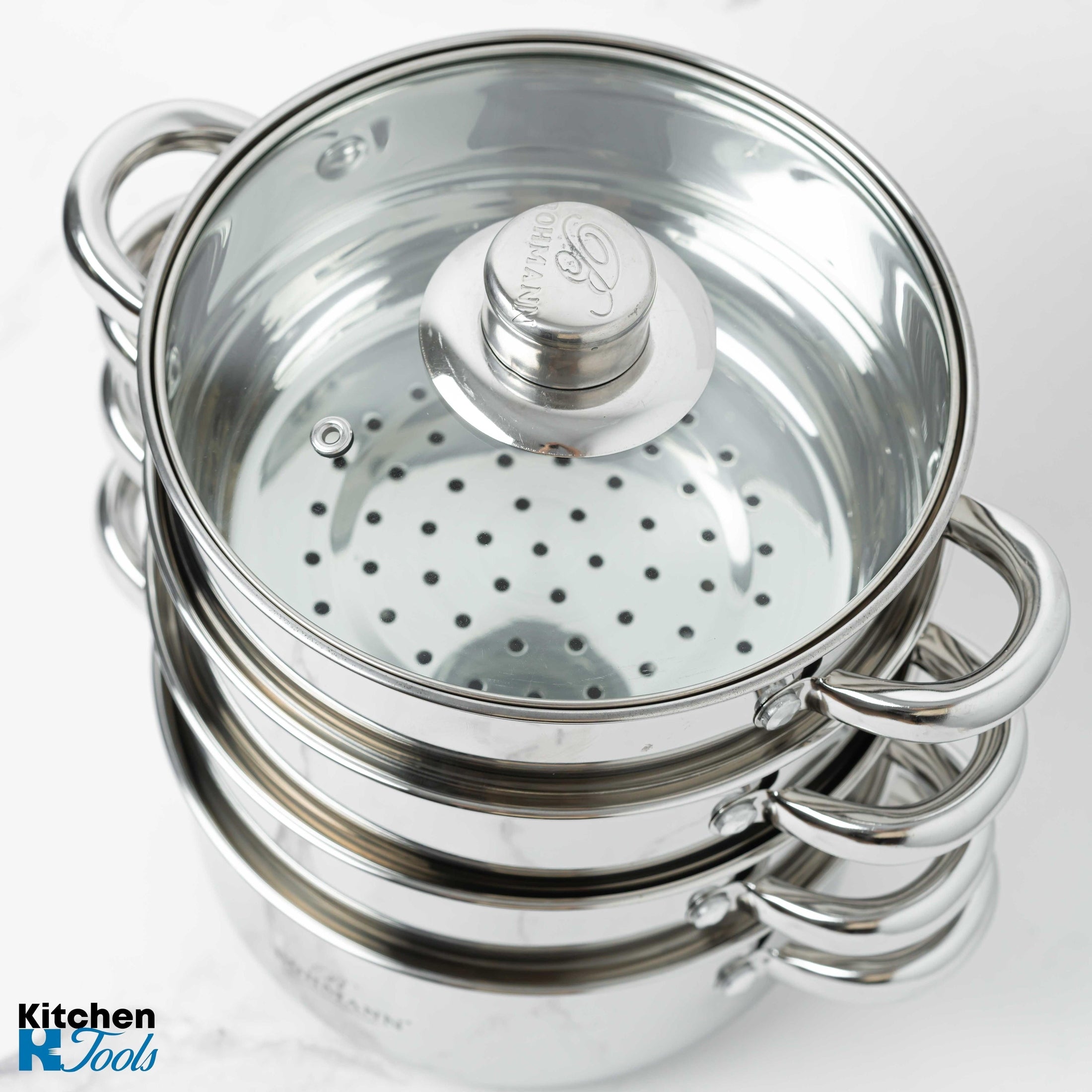 Set de gatit sub aburi din inox, 5 piese, 2.5L