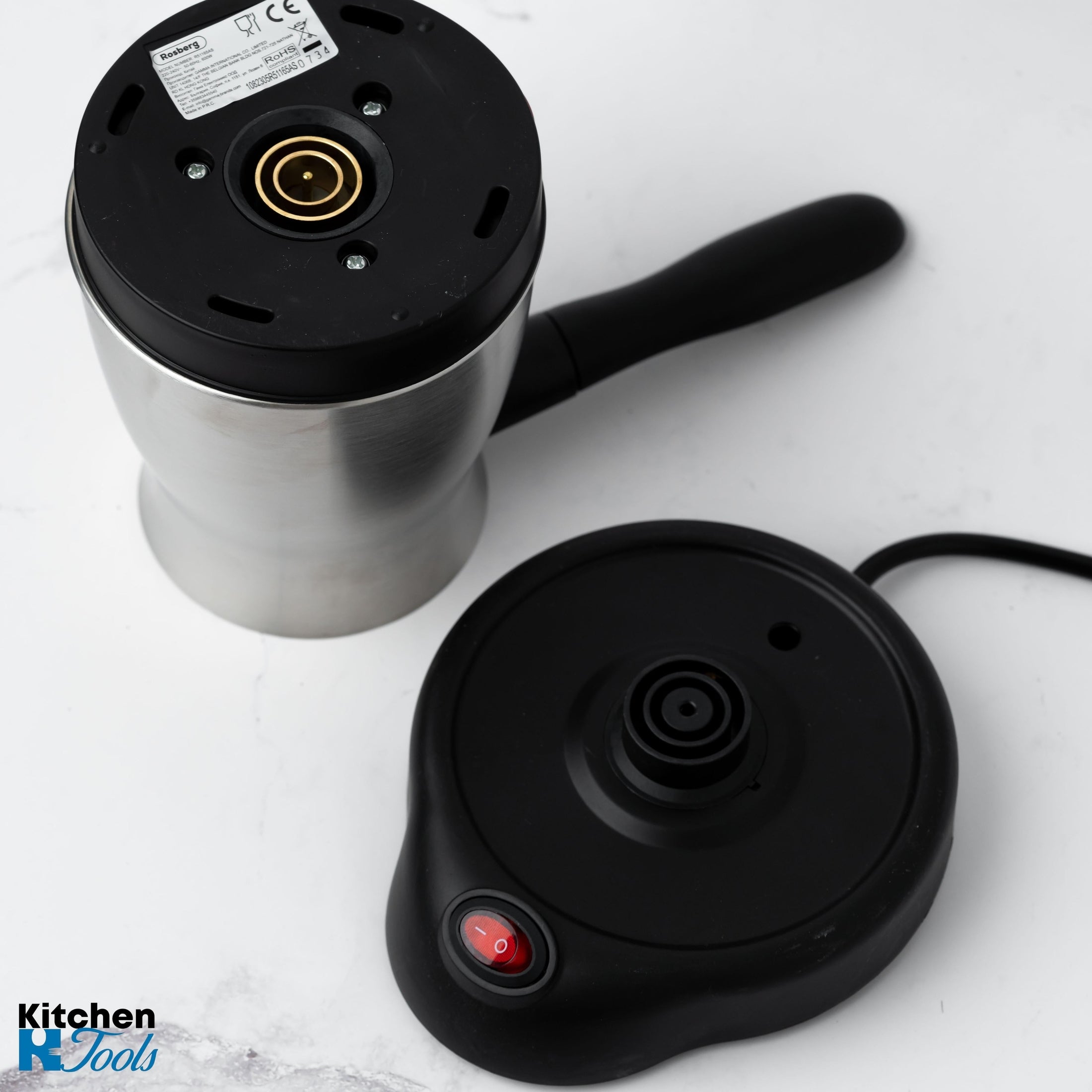 Ibric electric Rosberg 600W, otel inoxidabil, inox/negru