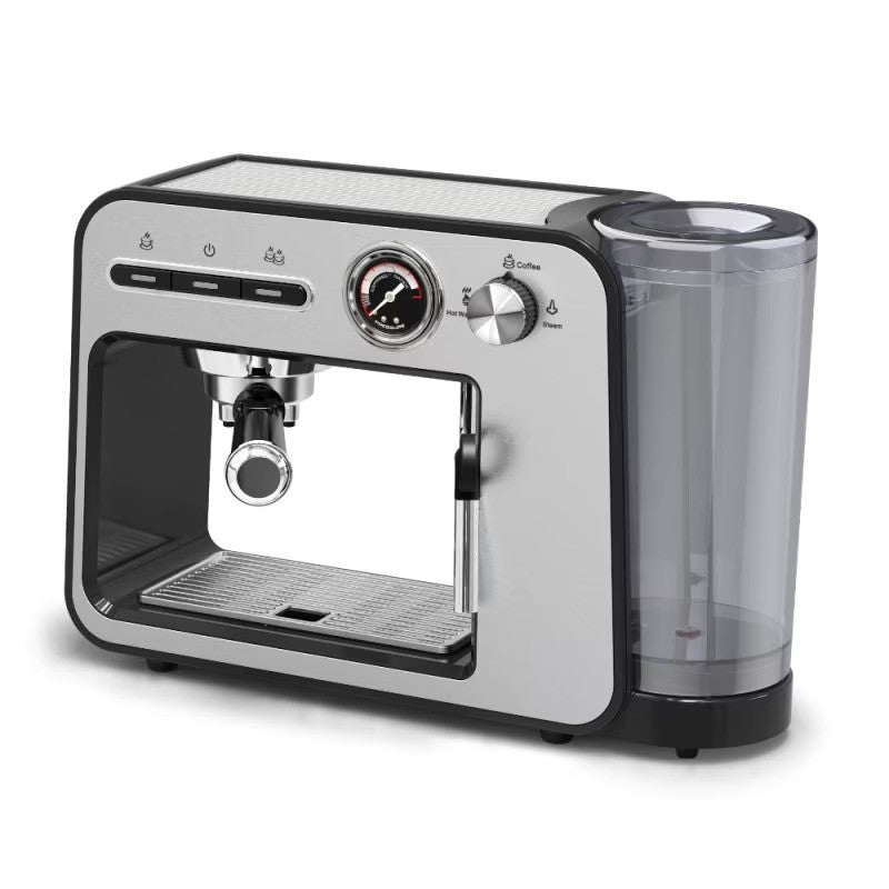 Espressor 3 în 1 cu Filtru Oțel și Spumă Lapte