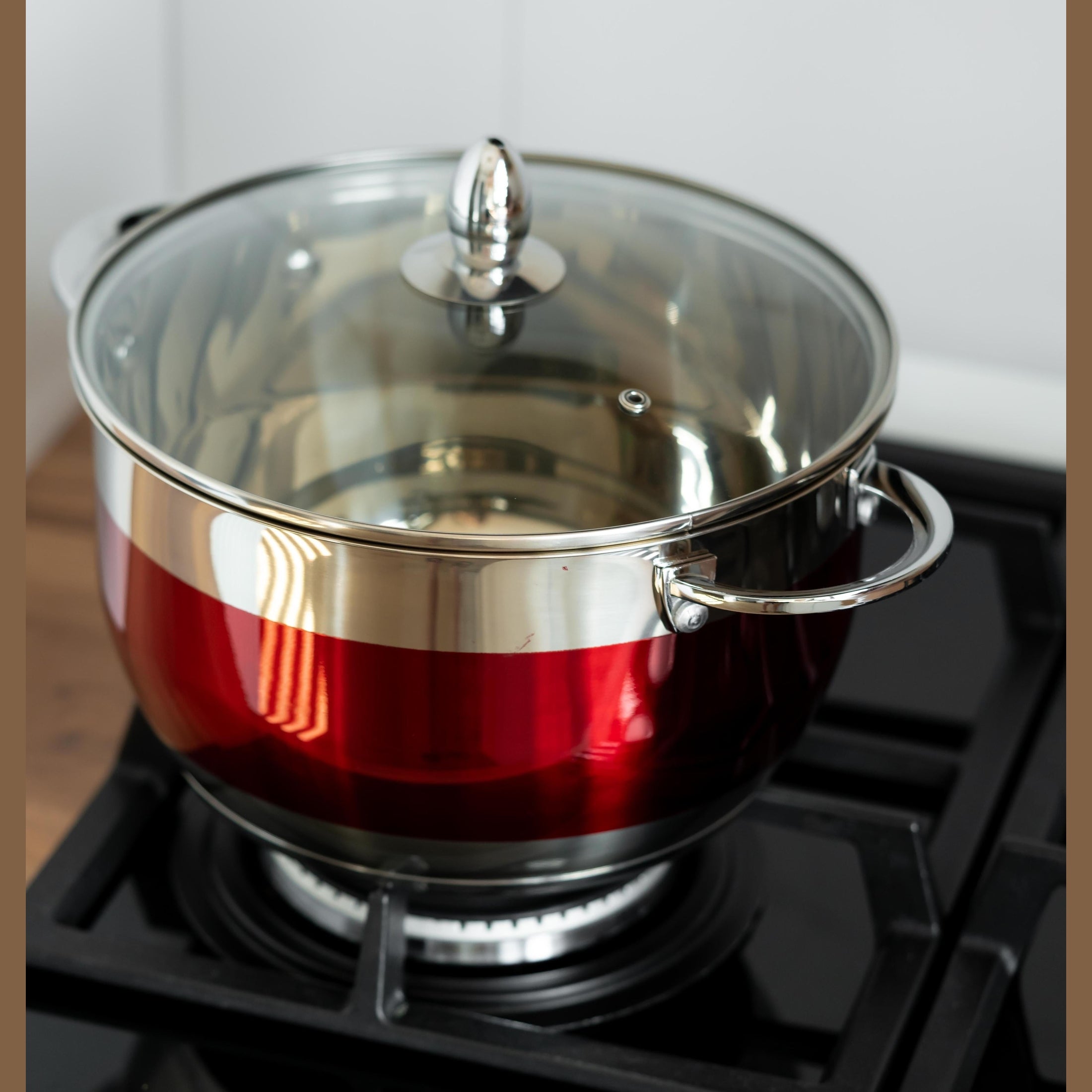 Cratita inox 22cm cu capac sticla Bohmann