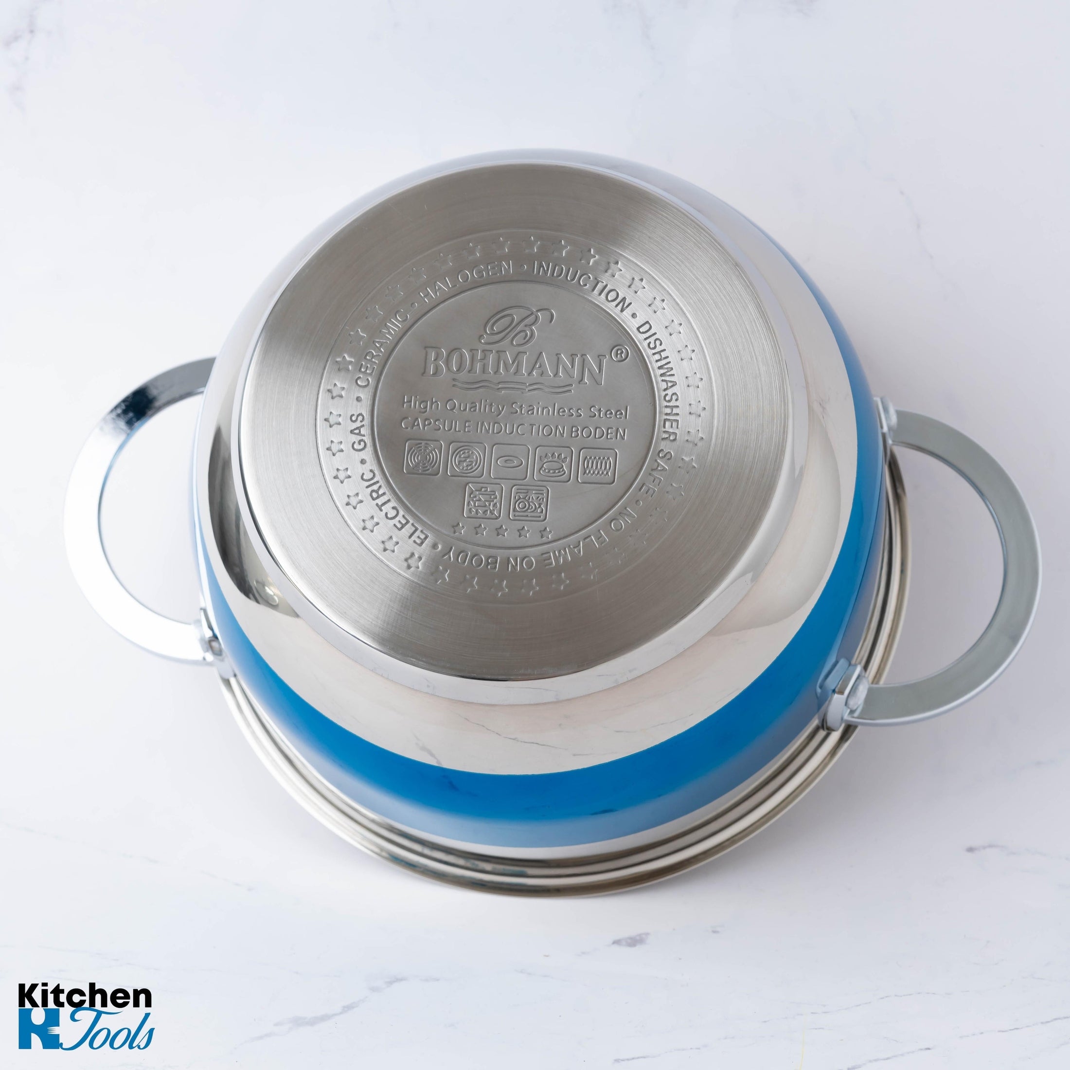 Cratita Inox 4.6L, 22cm, Capac Sticlă Termorezistentă