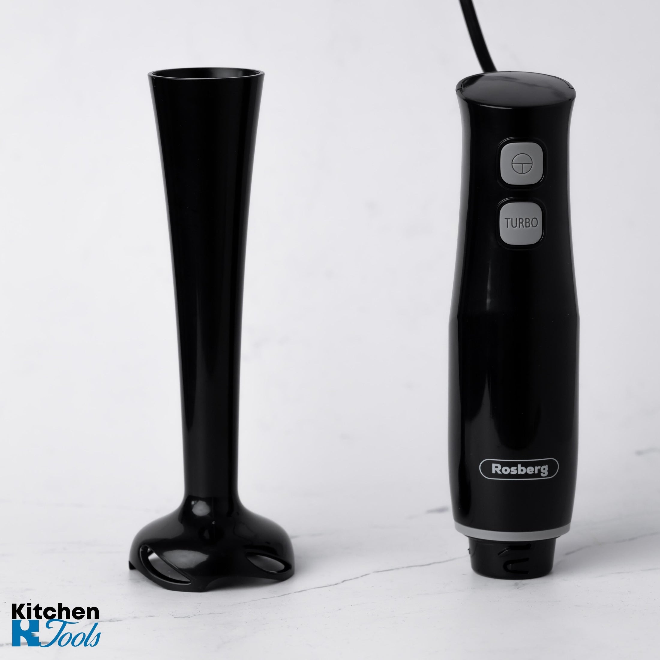 Blender Vertical Rosberg cu pahar, Negru