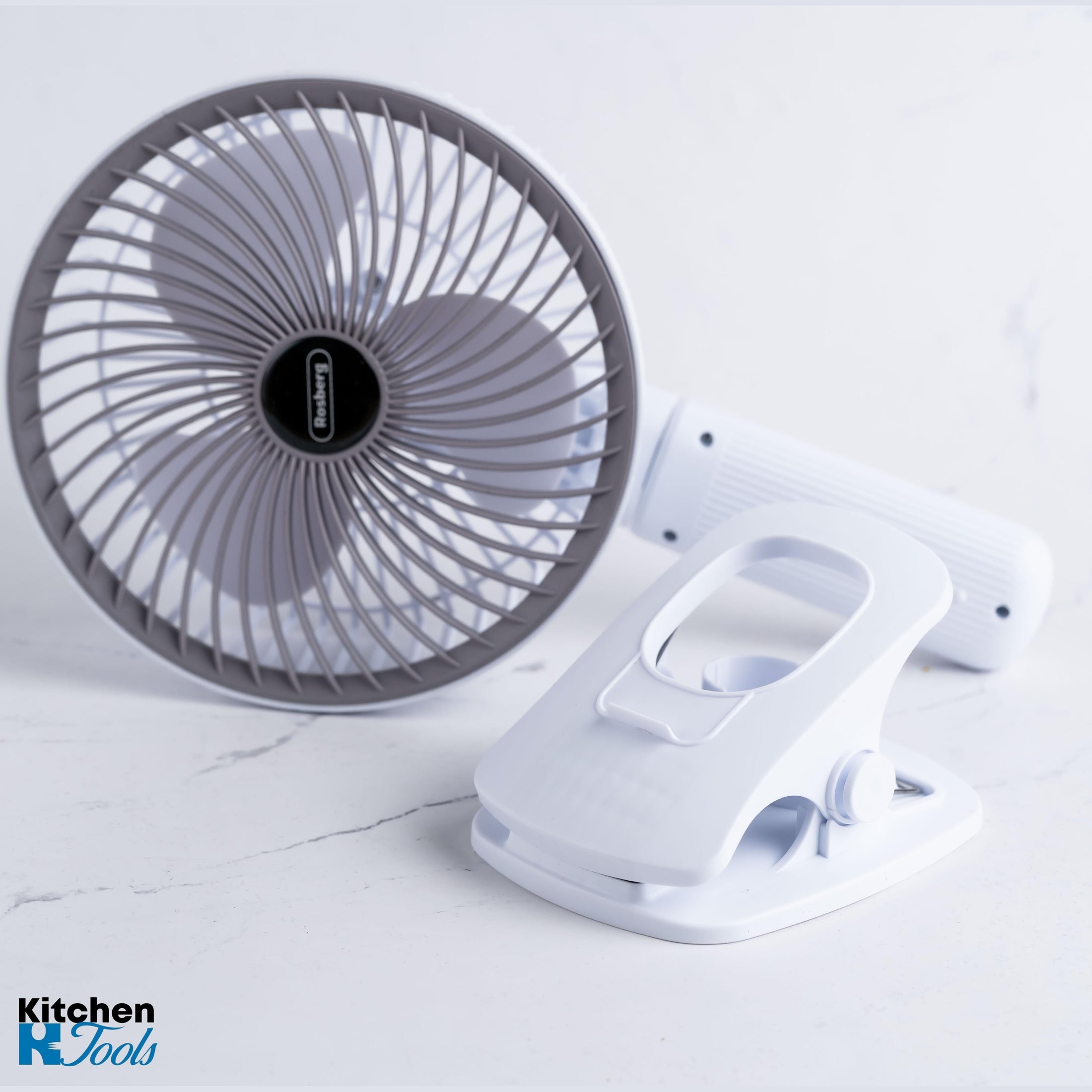 Ventilator portabil pentru birou Rosberg alb