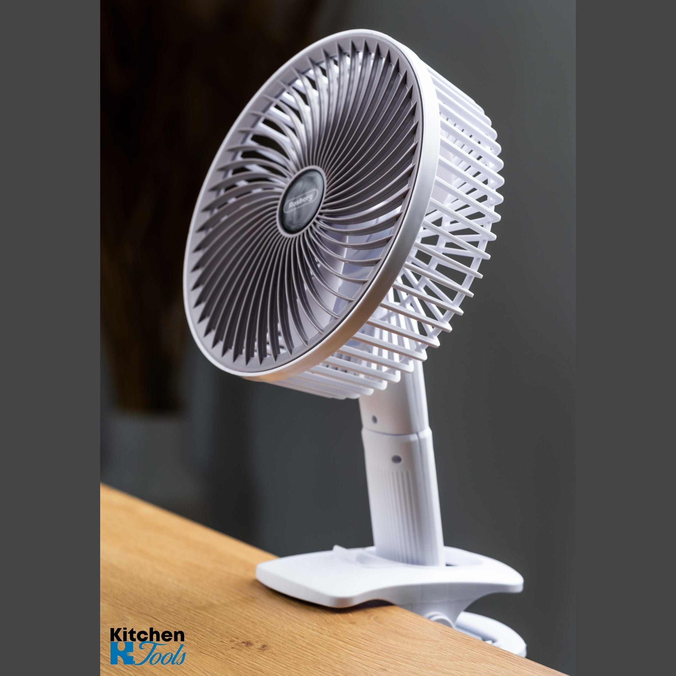 Ventilator portabil pentru birou Rosberg alb