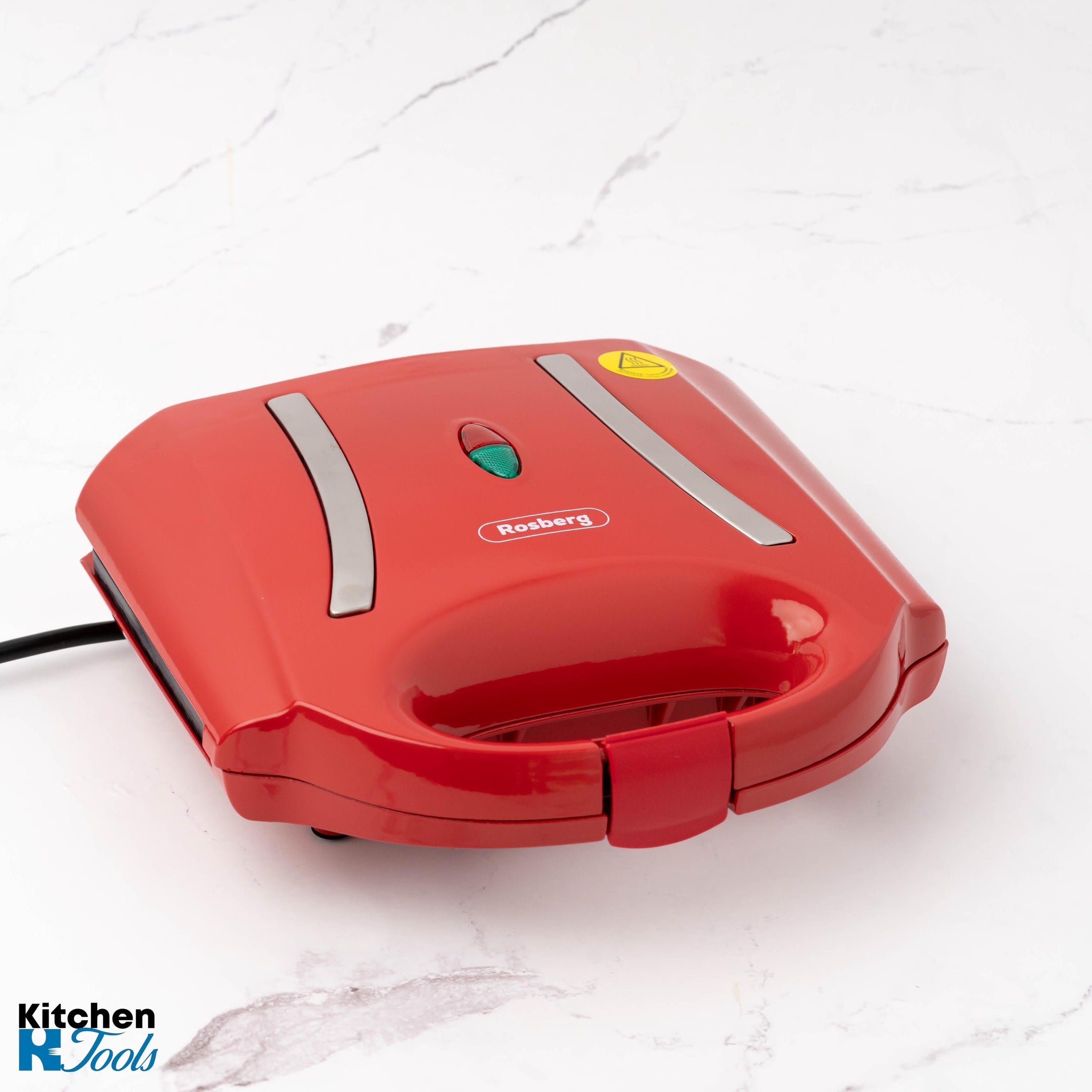 Sandwich Maker Rosberg, roșu, 750W, plăci antiaderente