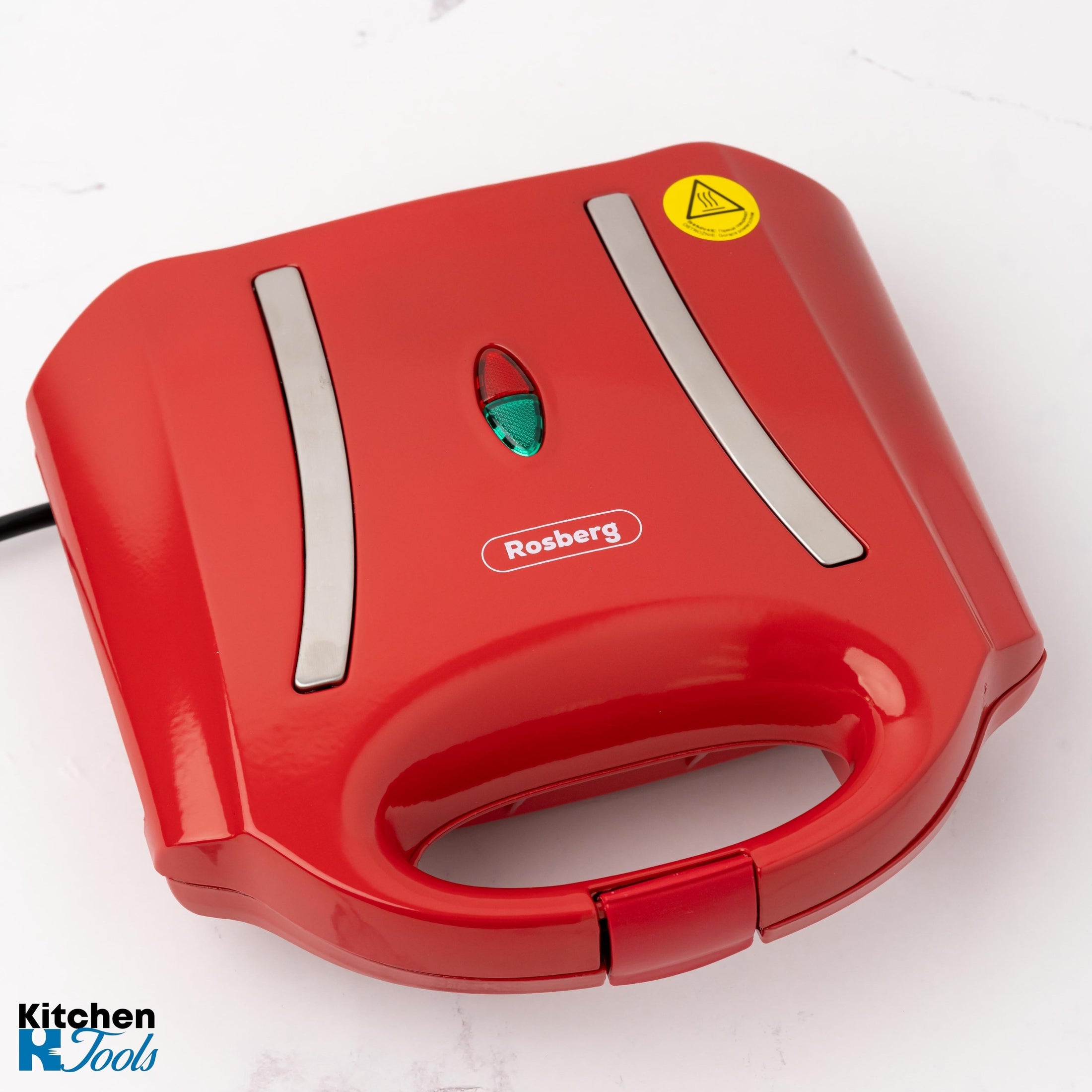 Sandwich Maker Rosberg, roșu, 750W, plăci antiaderente