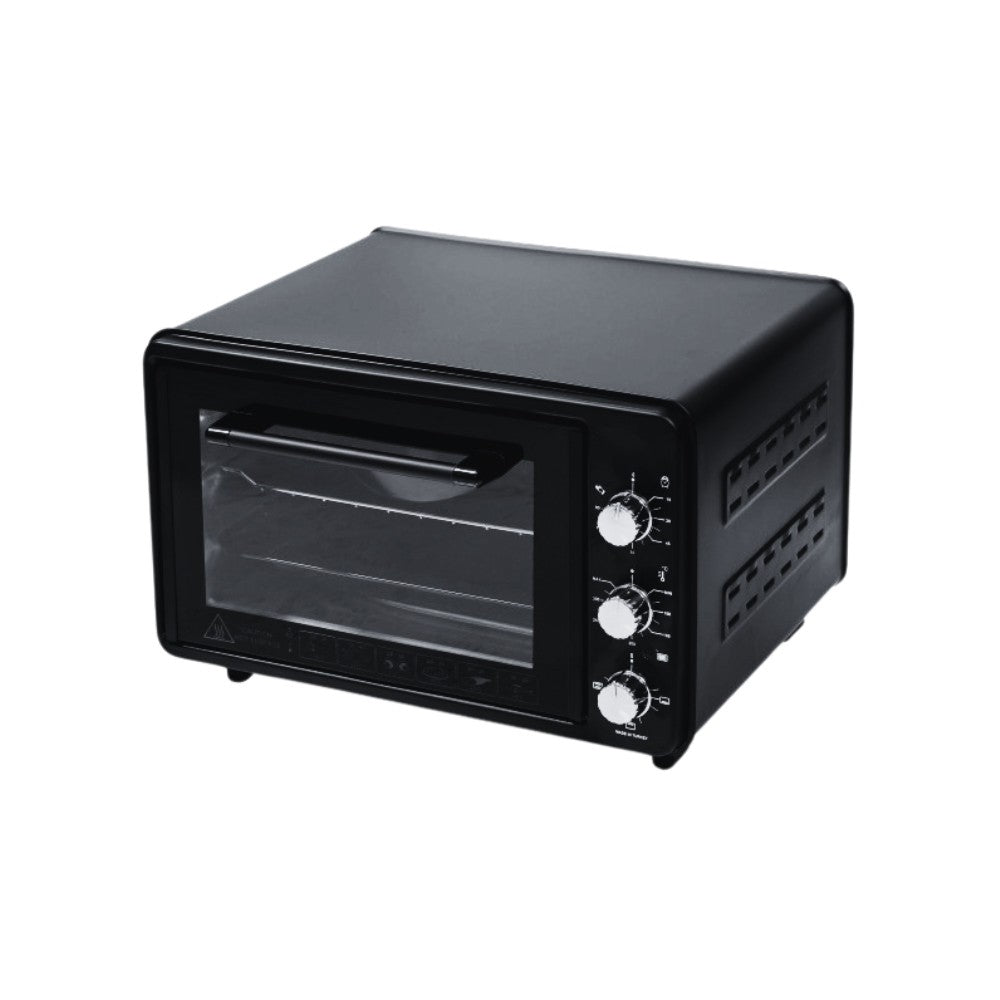 Cuptor electric negru cu gratar si tavi incluse