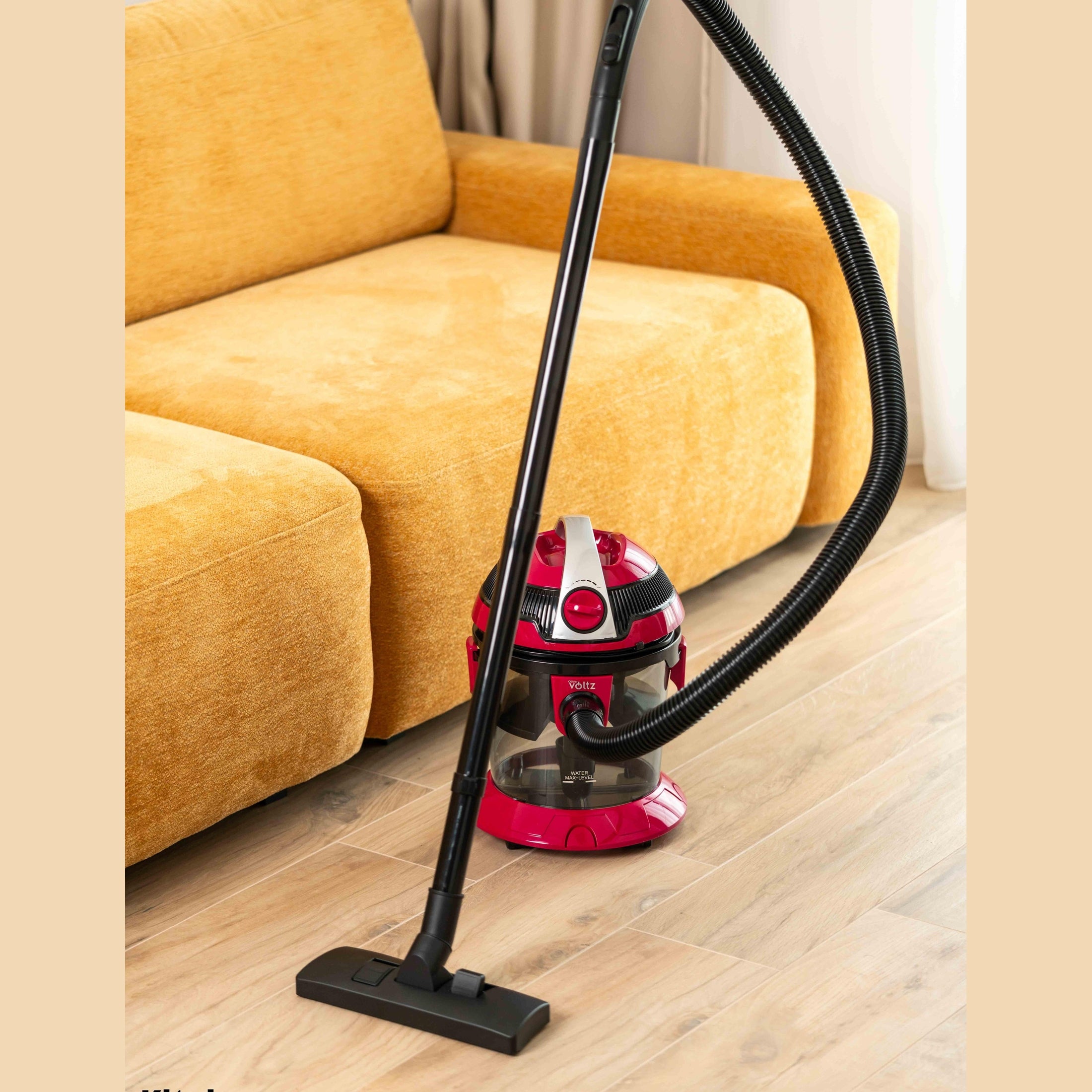 Aspirator cu Filtrare Apă 2000W, 10L, Roz, Oliver Voltz
