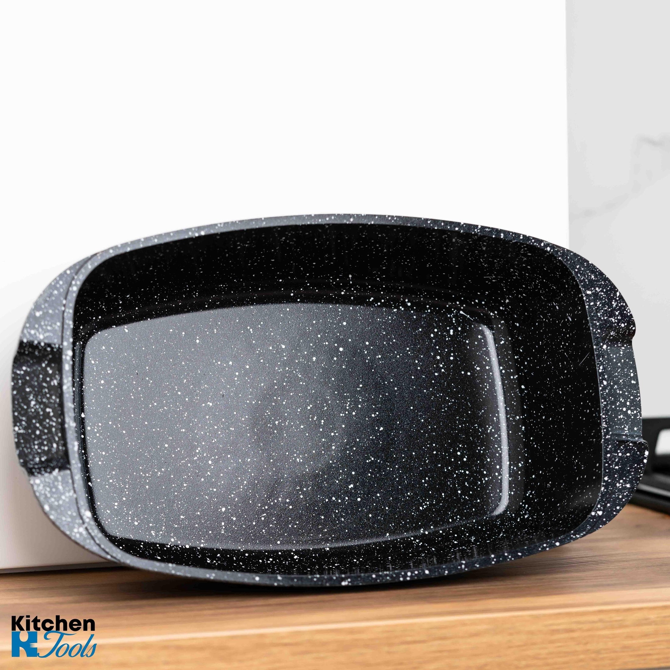 Roaster capac sticlă, 32cm, interior marmură