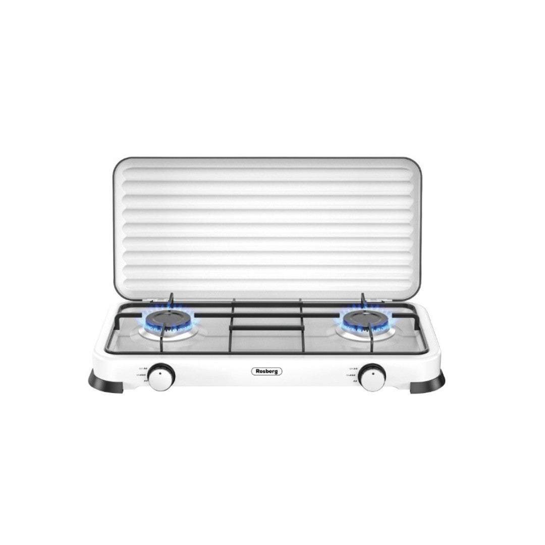 Aragaz cu două arzătoare Rosberg, capac inclus