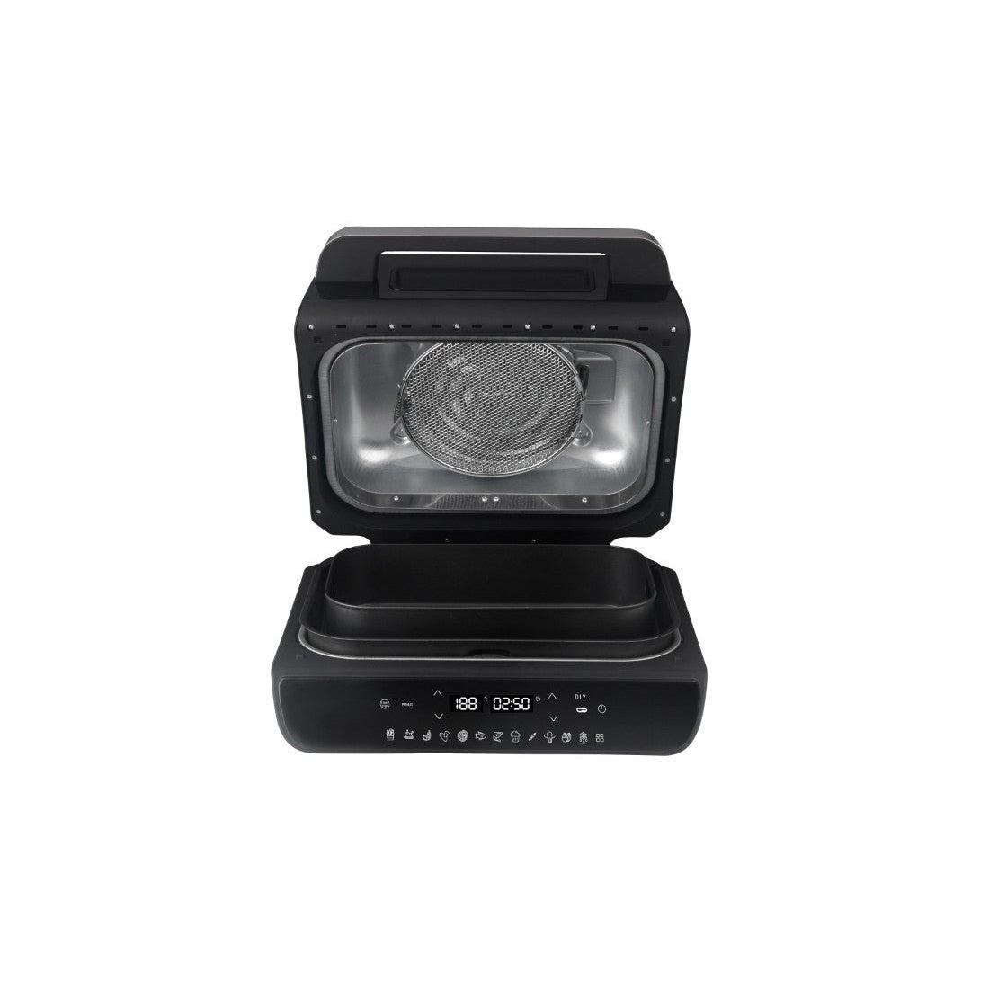 Grătar digital cu aer cald, 4.5 L, 12 programe, negru