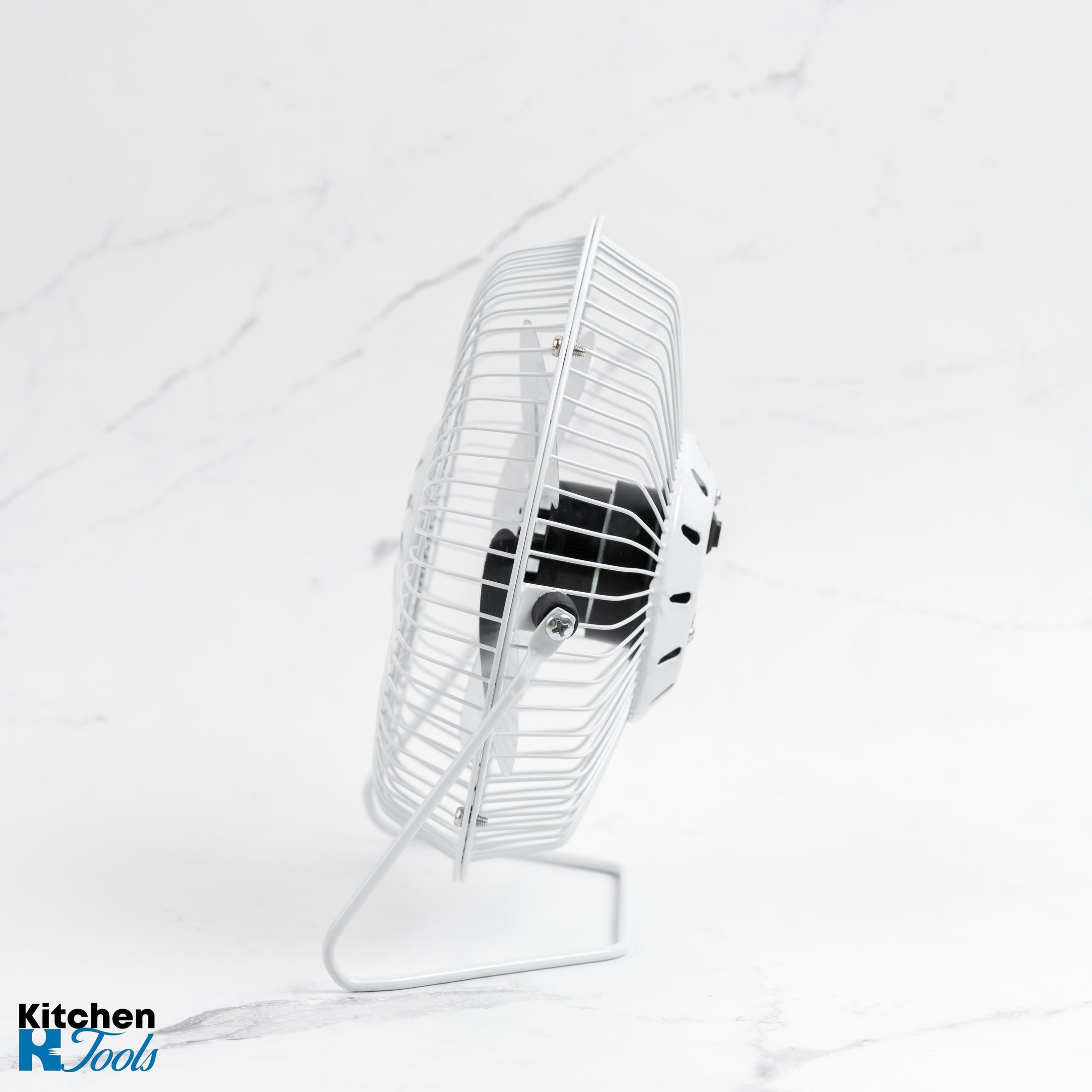 Ventilator USB Rosberg 2.5W, alb, 19 cm, pentru birou