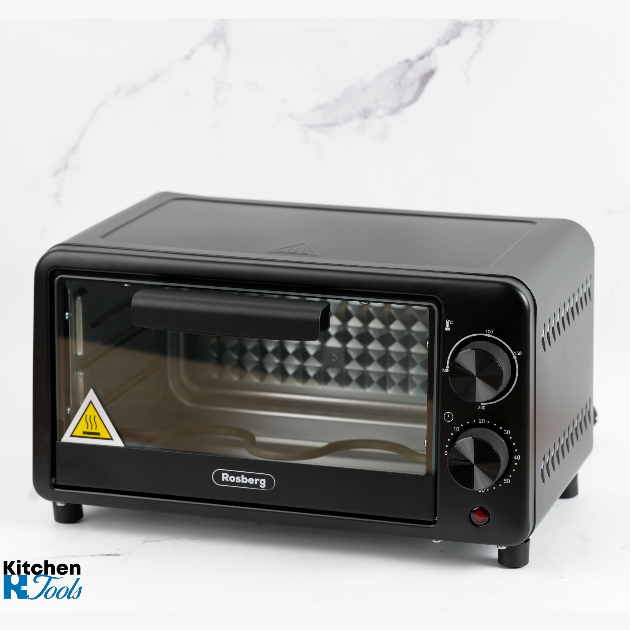 Mini cuptor electric Rosberg, negru, 9L capacitate