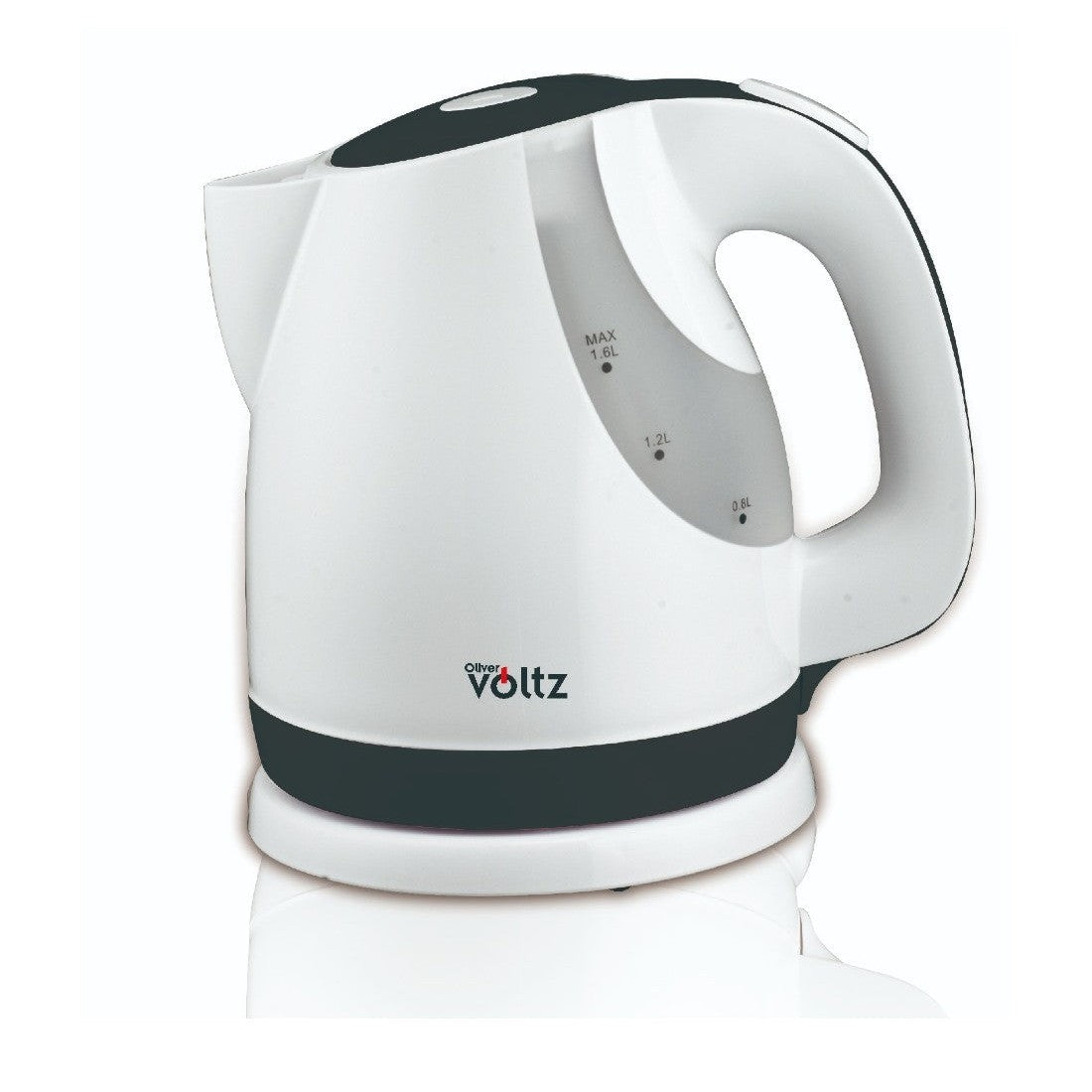 Fierbător electric Voltz, design modern, Alb/Negru