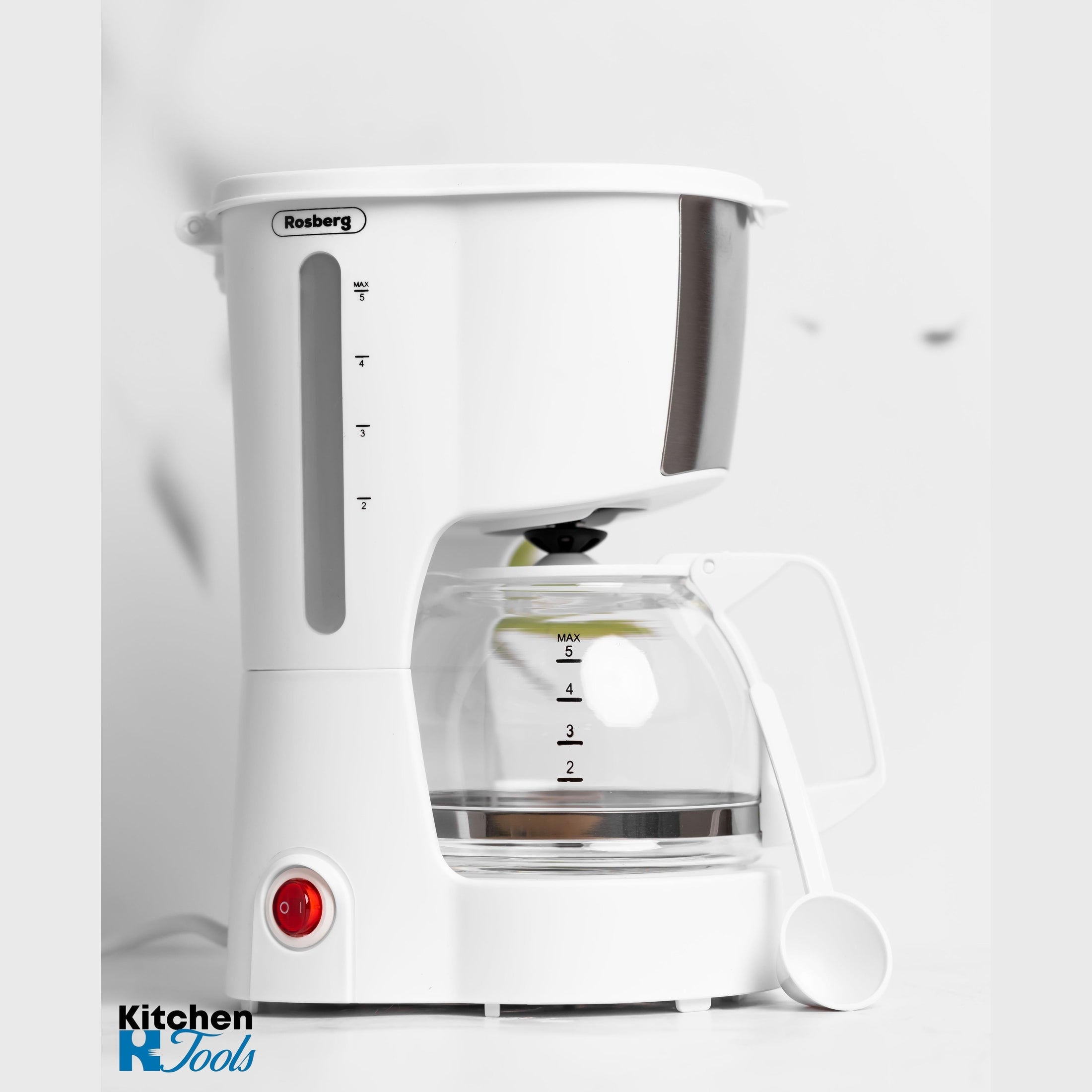 Cafetieră Rosberg 600W cu carafă de sticlă