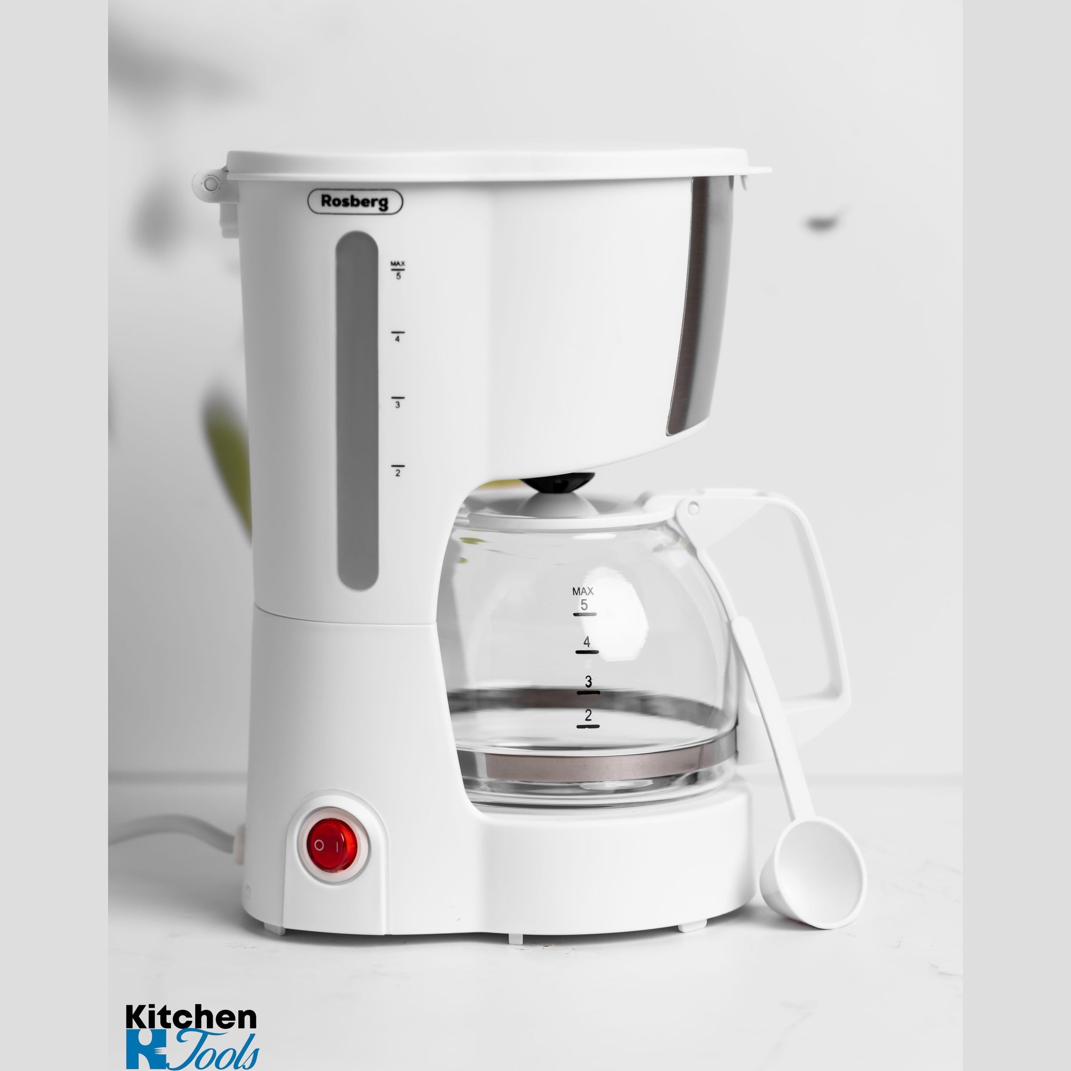 Cafetieră Rosberg 600W cu carafă de sticlă