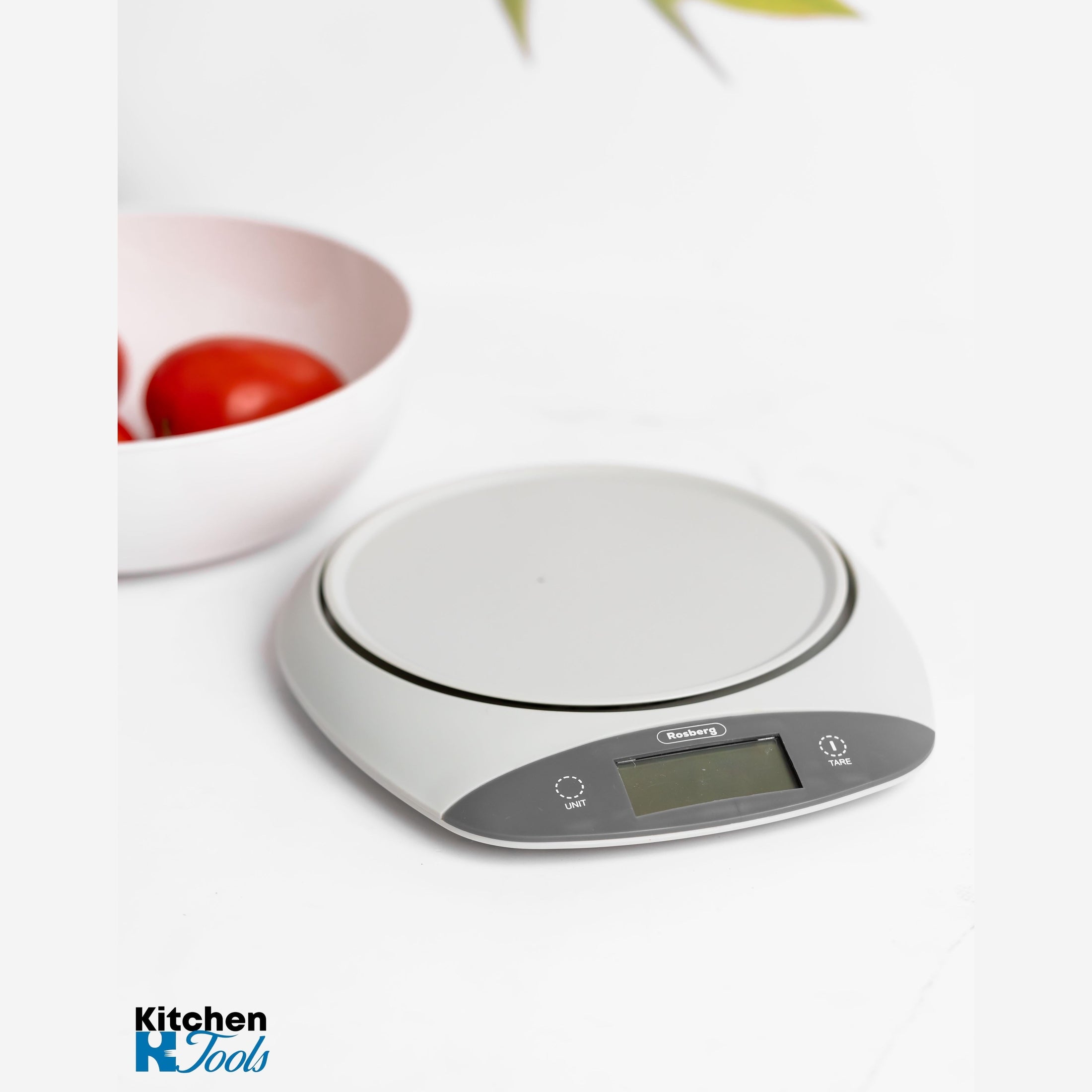 Cântar electronic bucătărie Rosberg, 5kg, Alb/Gri
